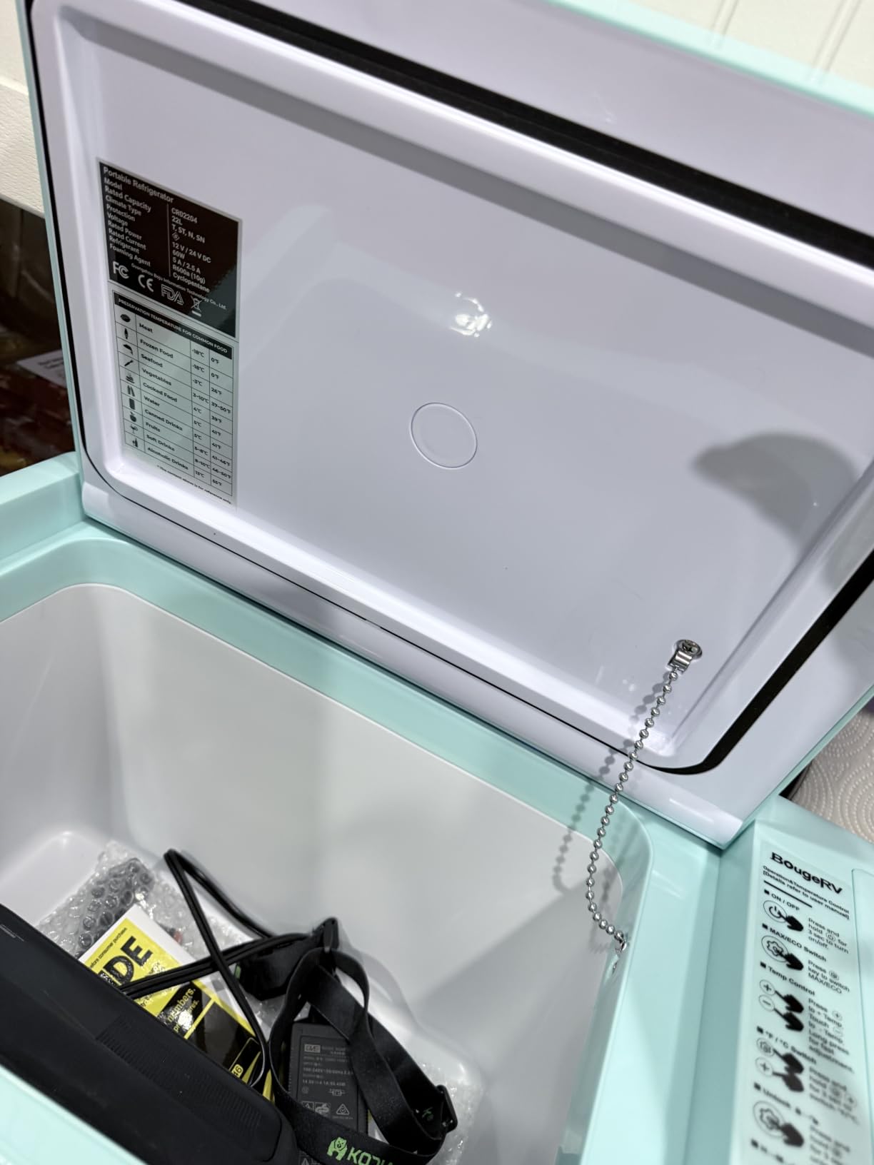 BougeRV 12v refrigerator 23 Quart, -8℉~50℉ Portable Freezer for Car, Black | No Ice Needed, Use as Fridge or Freezer, Fast 15-Min Cool to 32°F, 12/24V DC, 110V AC, Electric Cooler for Camping, Road Trip customer photo 1