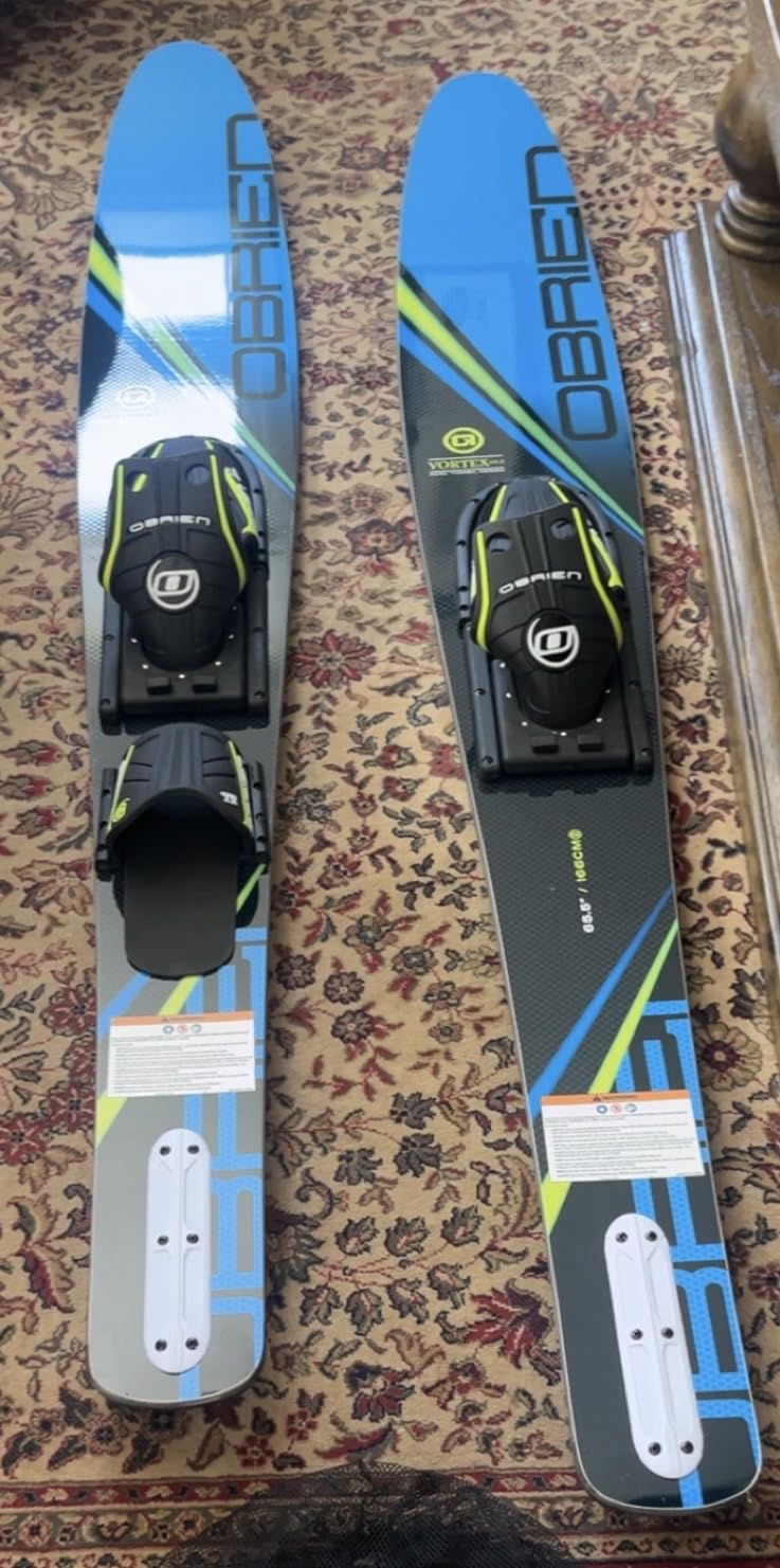 O'Brien Vortex Combo Water Skis with Adjustable Bindings - Wide-Body Design for Easy Deep-Water Starts - Perfect for Beginners and Intermediate Riders customer photo 1