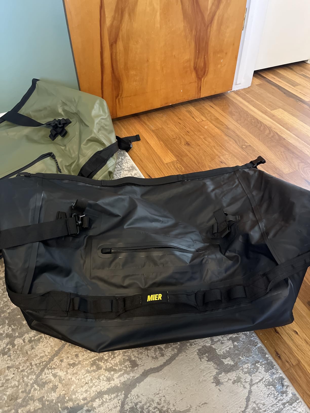 MIER Large Waterproof Duffel Bag - 60L/80L Dry Bag Backpack | Detachable Backpack Straps; Multi-Pockets; Roll-Top with Hook-and-Loop Closure; Motorcycle, Kayaking, Gym, Beach, Boating customer photo 1