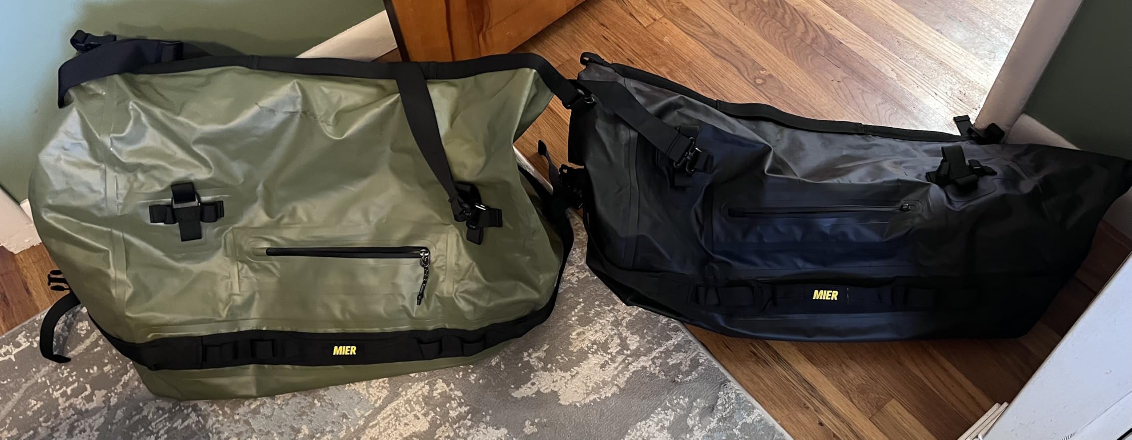 MIER Large Waterproof Duffel Bag - 60L/80L Dry Bag Backpack | Detachable Backpack Straps; Multi-Pockets; Roll-Top with Hook-and-Loop Closure; Motorcycle, Kayaking, Gym, Beach, Boating customer photo 2