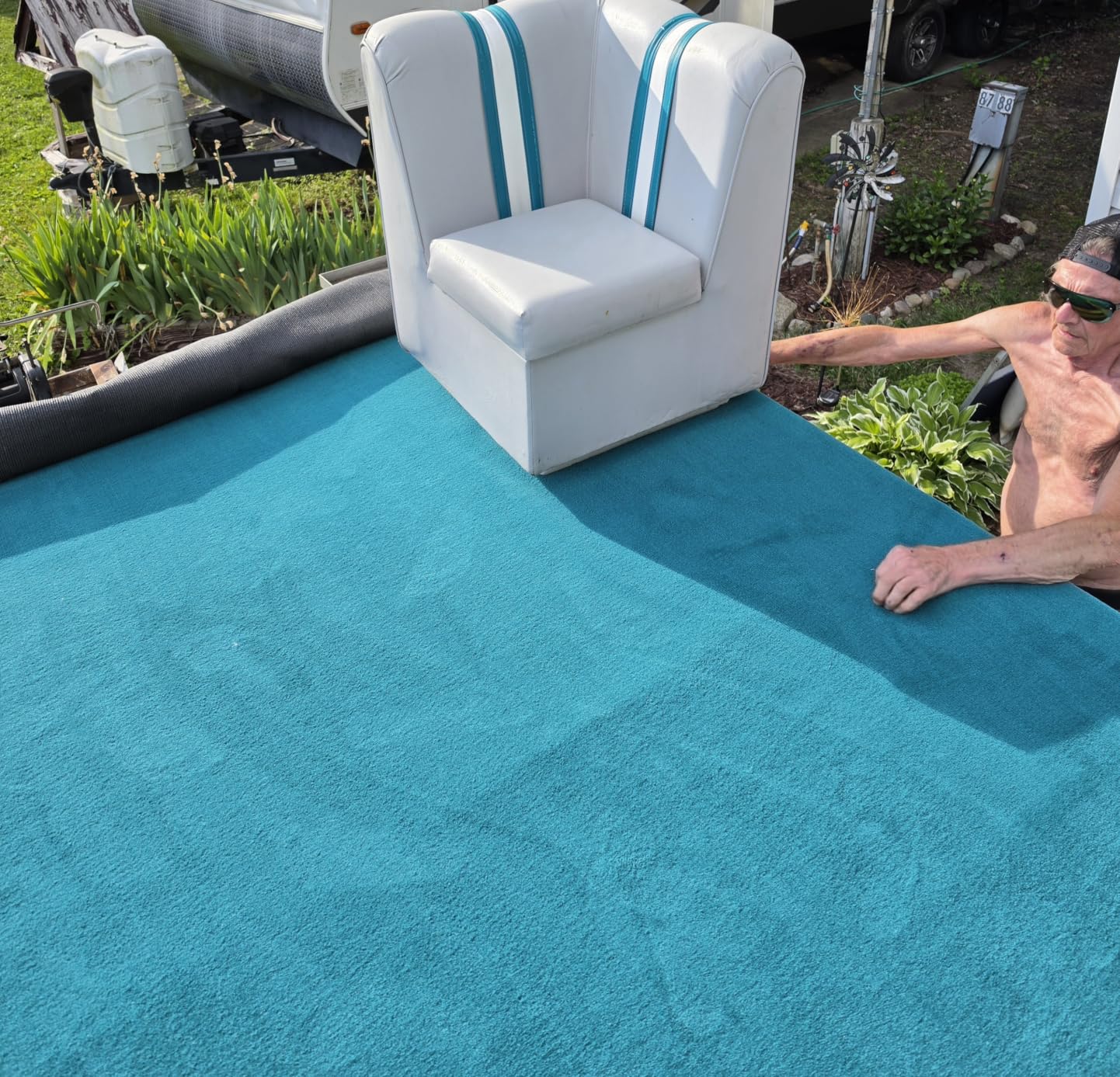 20 oz. Marine Boat Carpet - 8.5 ft Wide - You Choose The Length/Color (Midnight Star, 8.5 x 20) customer photo 1