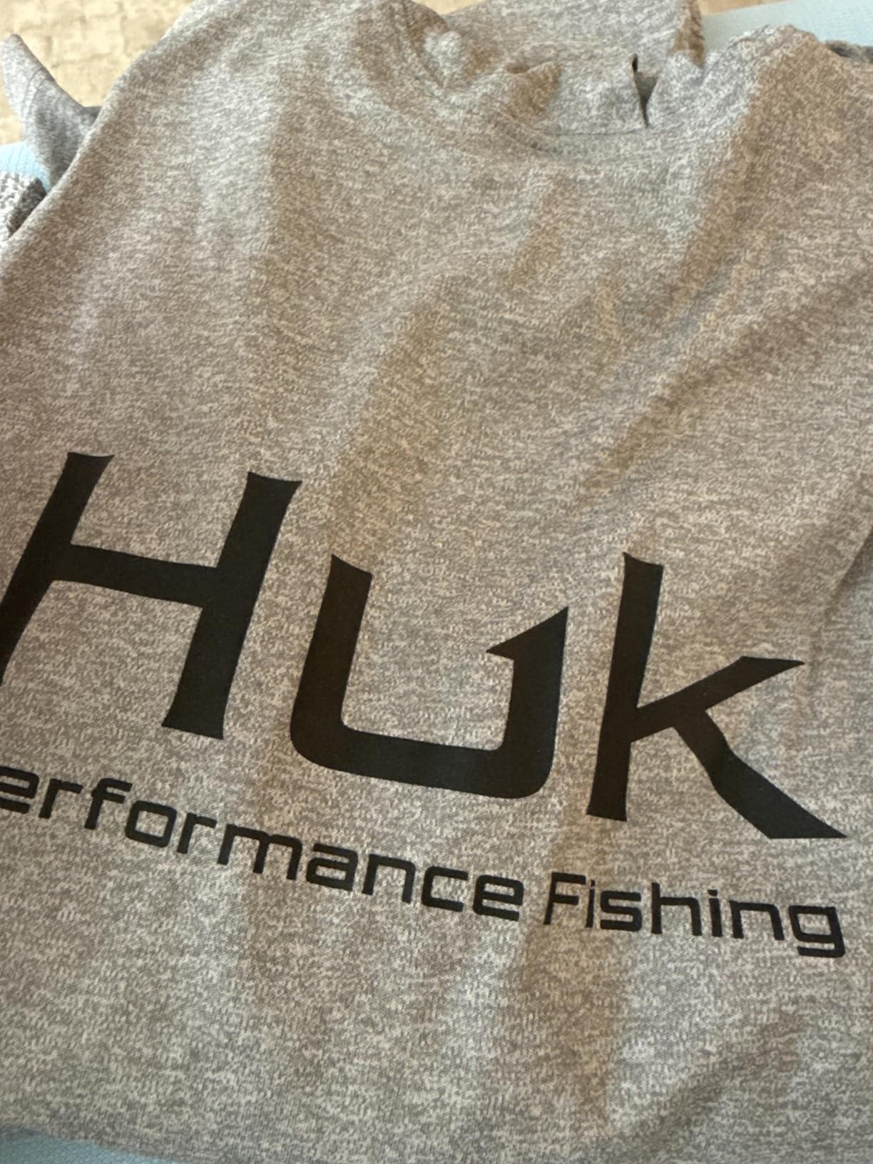 HUK mens Pursuit Heather Hoodie, Sun Protecting Fishing Shirt With Hood customer photo 1