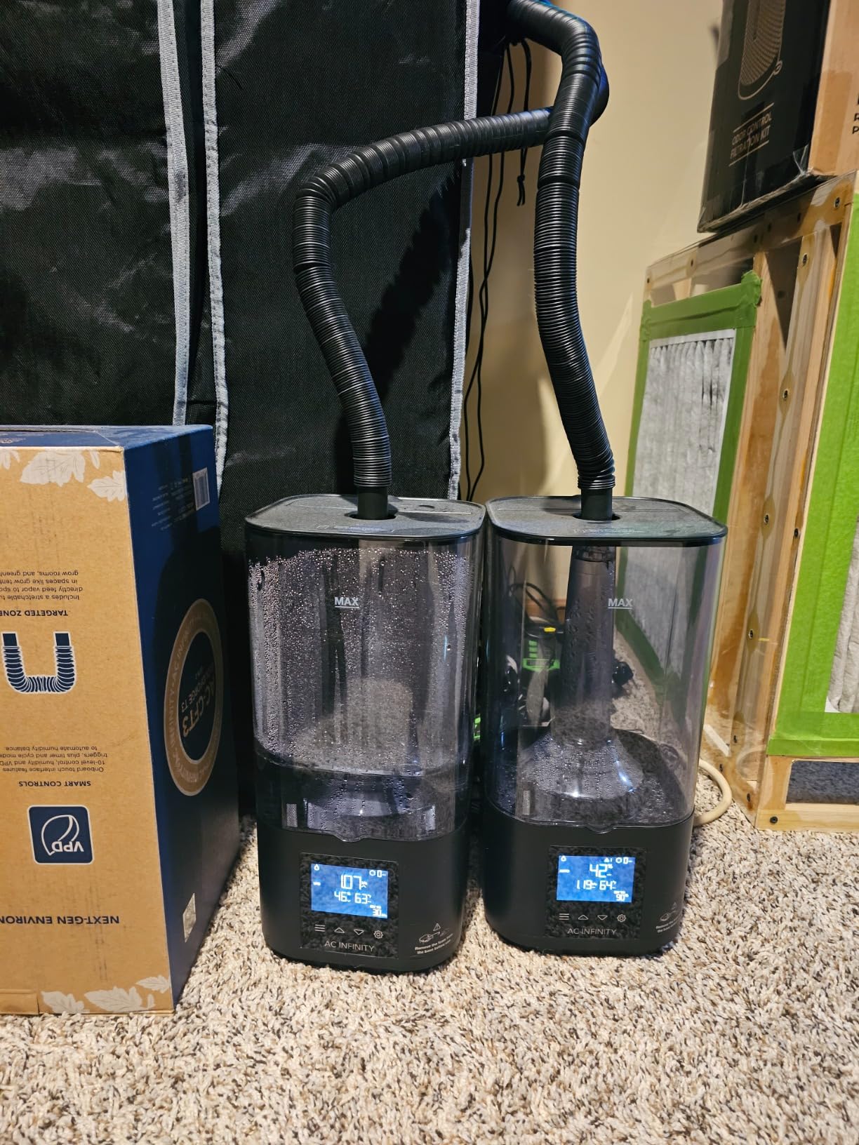 AC Infinity CLOUDFORGE T3, Plant Humidifier 4.5L with VPD Humidity Controls | 10-Level Precision Vaporizer, Extendable Targeting Hose and No-Leak Seal for Grow Tents customer photo 2