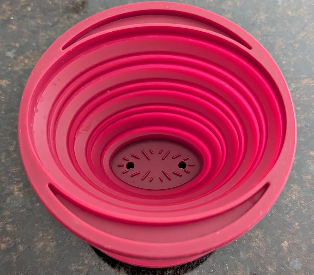 Attsky Collapsible Pour Over Coffee Dripper for Camping, 2-Pack, Red | Reusable Silicone Filter Holder for Travel & Backpacking, Brews 2+ Cups, Single-Cup Brewer, Compact Camp Coffee Maker Kit customer photo 1