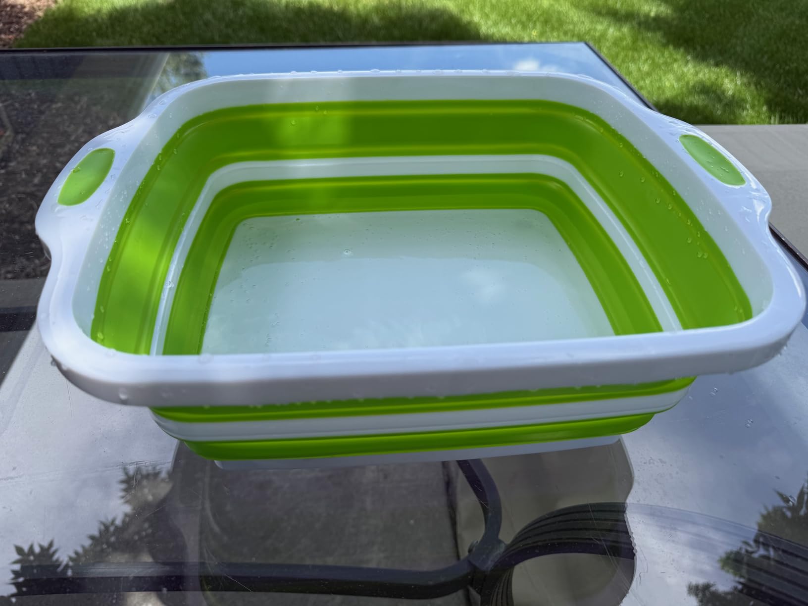 2 Pack Collapsible Cutting Board, Foldable Dish Tub with Draining Hole, Portable Chopping Board with Colander, 3 in 1 Multifunction Camping Sink customer photo 1