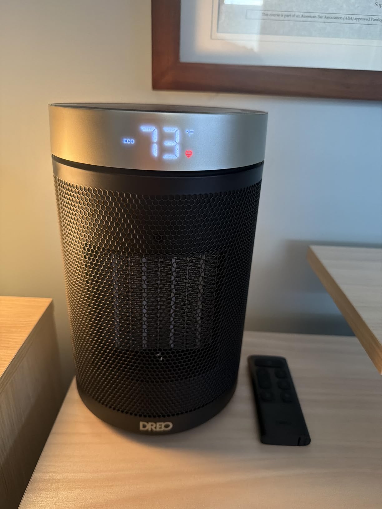 DREO Space Heater, Portable Electric Heaters for Indoor Use with Thermostat and Remote customer photo 2