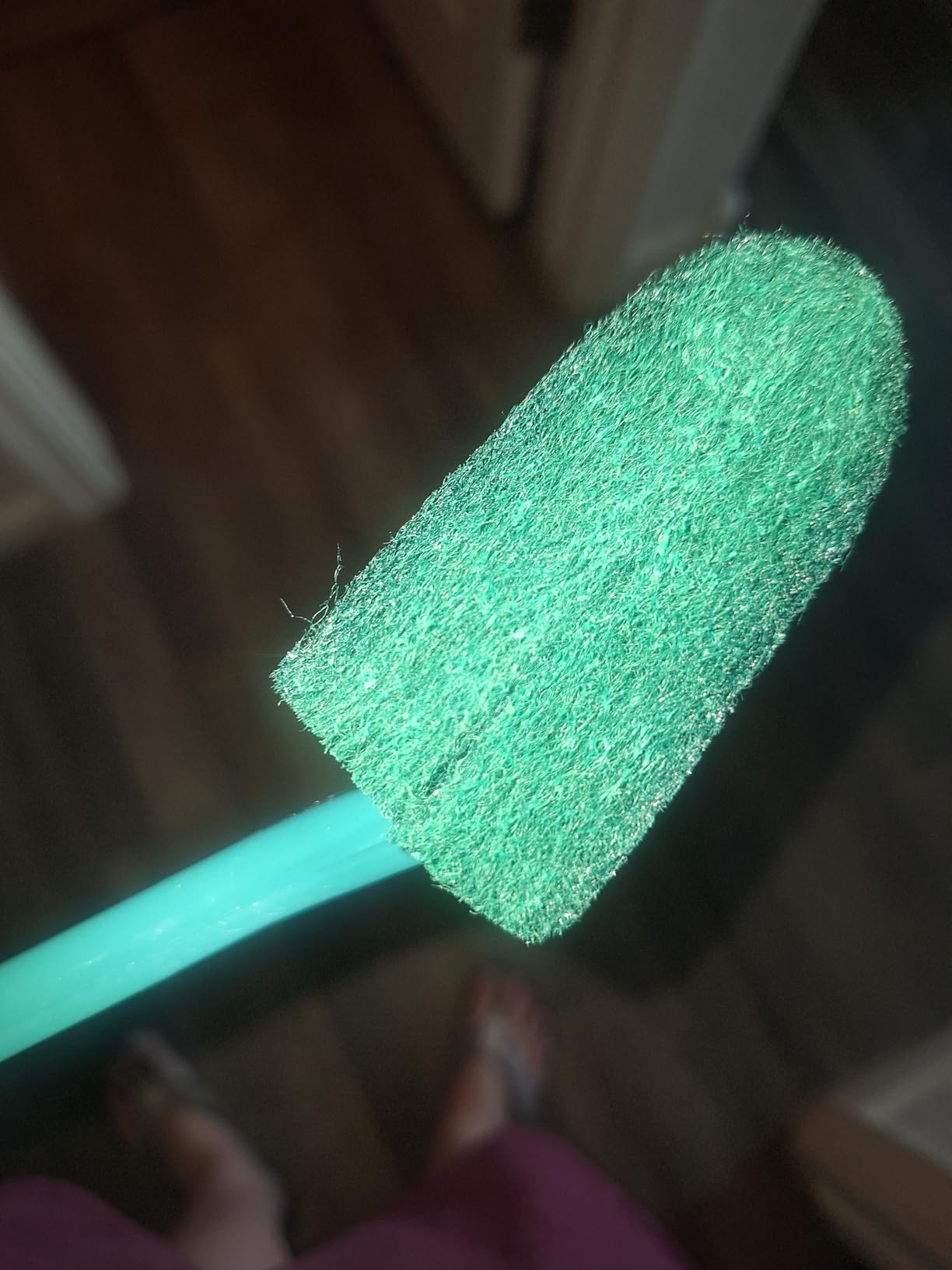 AQUANEAT Fish Tank Cleaning Tools, Aquarium Double Sided Sponge Brush, Algae Scraper Cleaner with Long Handle customer photo 2