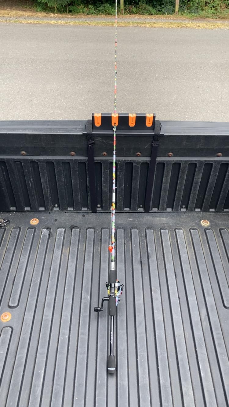 Fishing Rod Holder for Truck Tailgate - Transport 4 Rods Securely with Soft Foam Inserts & Straps customer photo 1