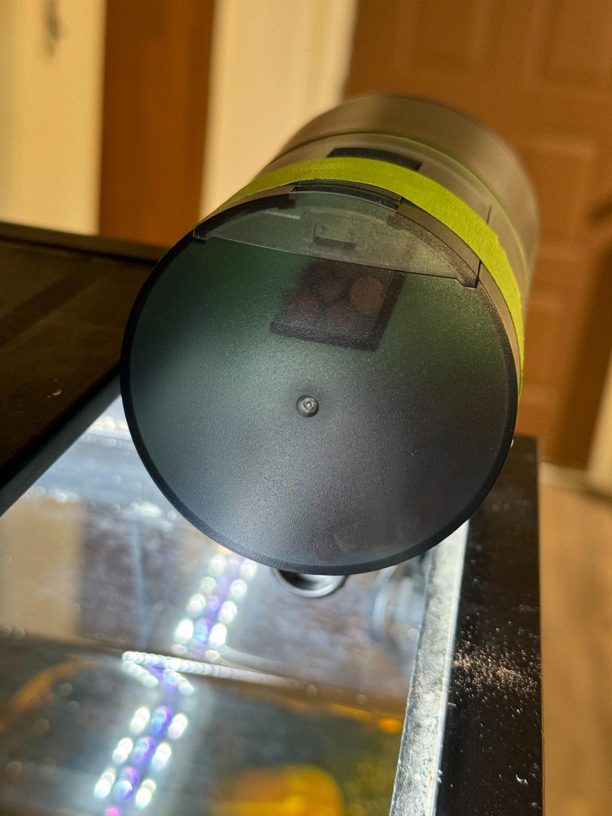 Automatic Fish Feeder for Aquarium - Auto Fish Food Dispenser Rechargeable for Small Large Tank with USB Charger Cable, 12/24/48H Interval Easy Set Up (Black, CY-019) customer photo 2