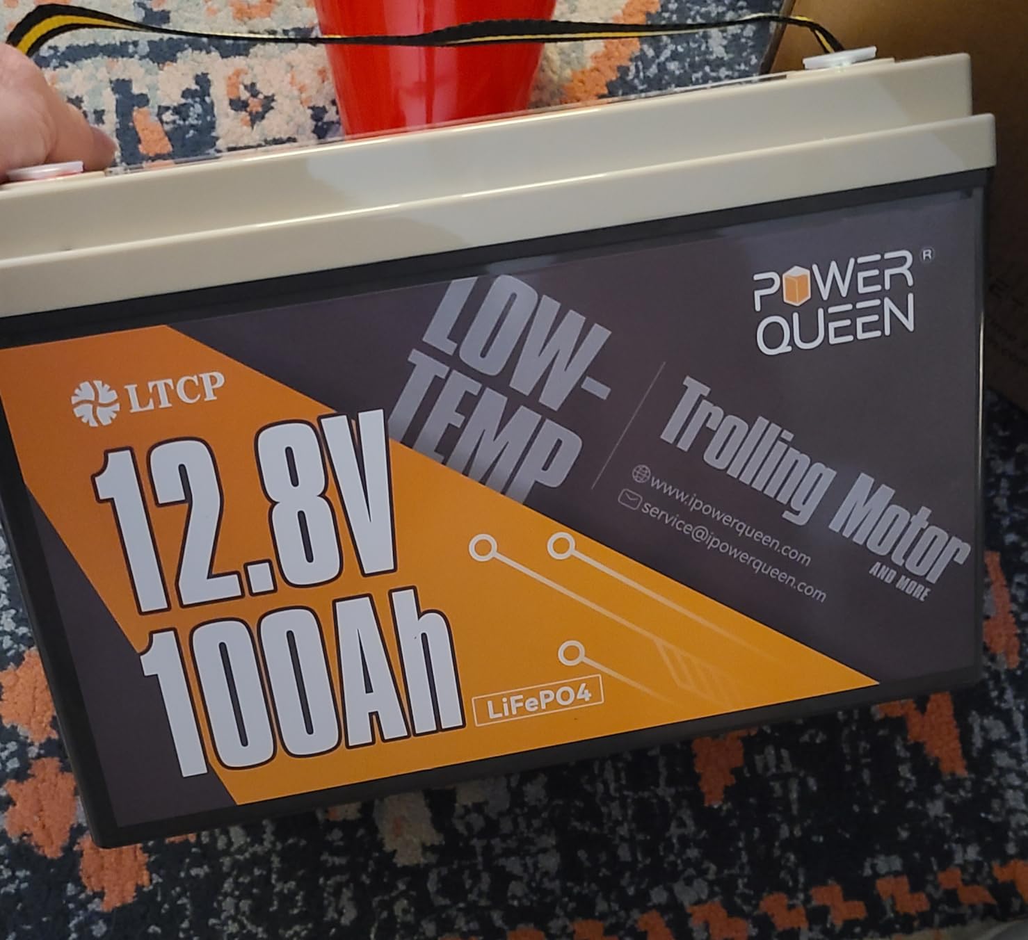 Power Queen 12.8V 100Ah LiFePO4, Upgraded Low Temperature Cut-off Function, Built-in 100A BMS, Grade A Battery Cell, Up to 15000+ Cycles, Perfect for Trolling Motor, Marine, RV and Off Grid customer photo 1