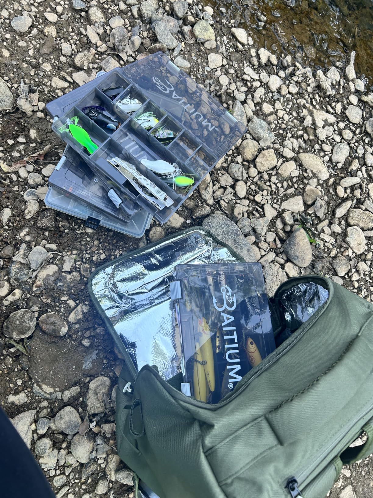 Baitium Fishing Backpack, Tackle Bag With Rod Holders, 40L Capacity With Cooler, Rain Cover, Insulated Pocket, 4 Tackle Trays Included- (Green) customer photo 2