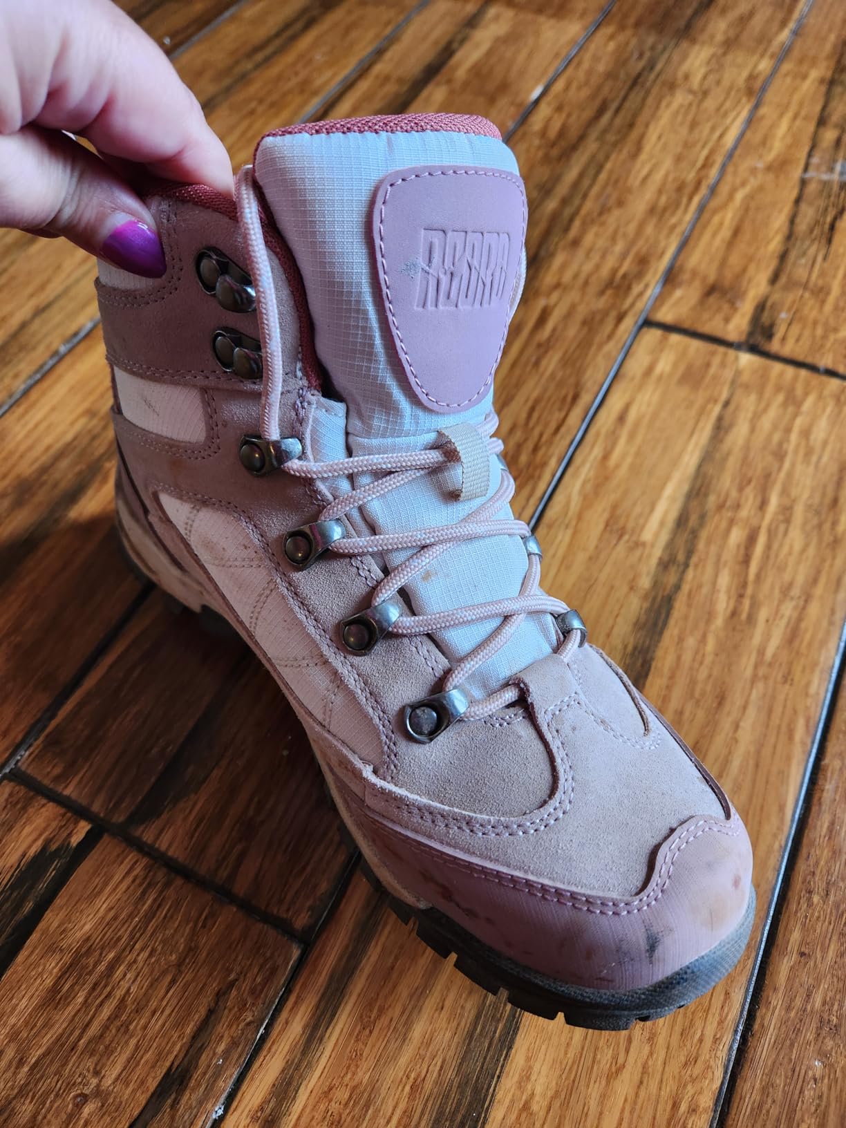 R CORD Hiking Boots Women Waterproof Ankle Support Womens Hiking Boots Backpacking Boots Breathable Non-slip Womens Hiking Shoes Durable Boots for Outdoors customer photo 1