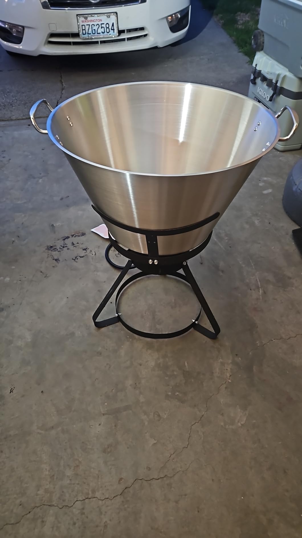 Gas One Propane Deep Fryer with 10Qt Deep Fryer Pot - High Grade Strainer Basket Aluminum Pot for Fish Fry Chicken Wings, Seafood Pot - Propane Burners for Outdoor Cooking Include Thermometer customer photo 2