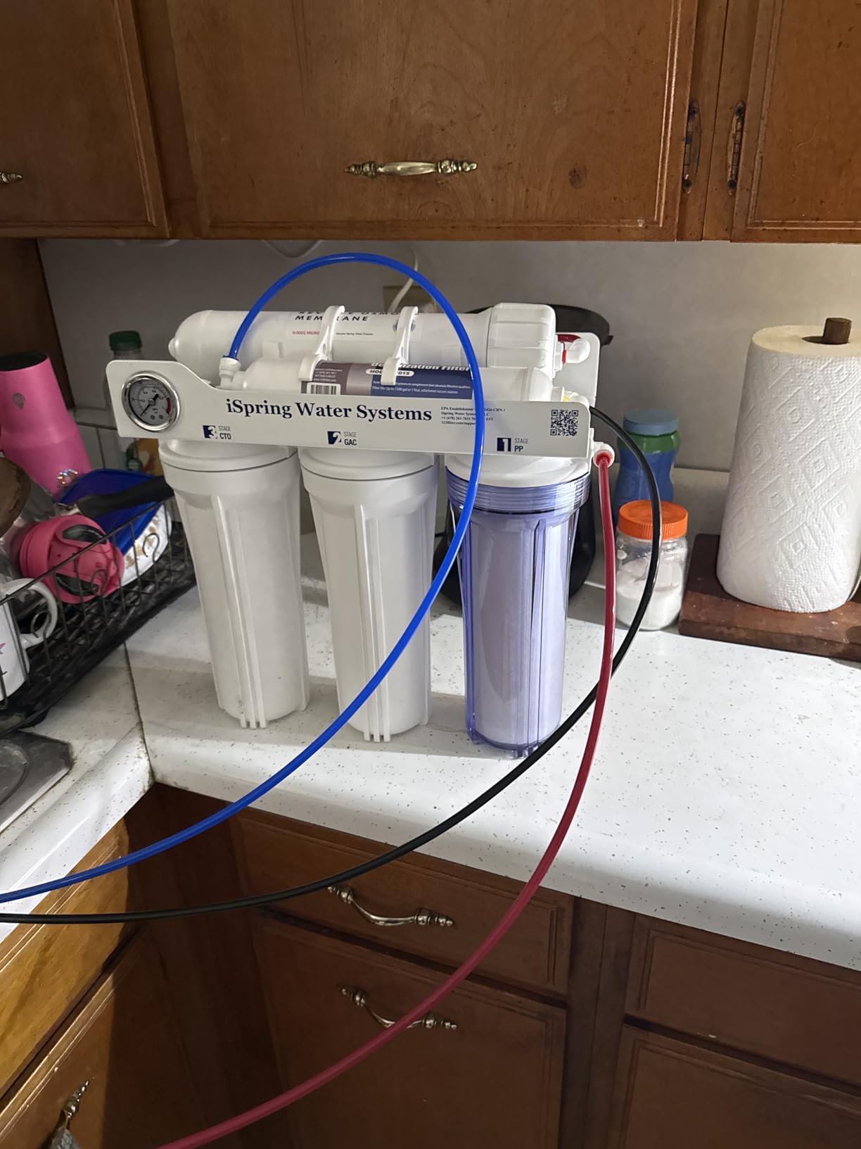 iSpring RCC1DP Tankless RO/DI System, 5 Stage De-ionization Reverse Osmosis Water Filter, High Performing 150 GPD Tankless RO Water System for Aquarium with DI Water Filter & Pump customer photo 1
