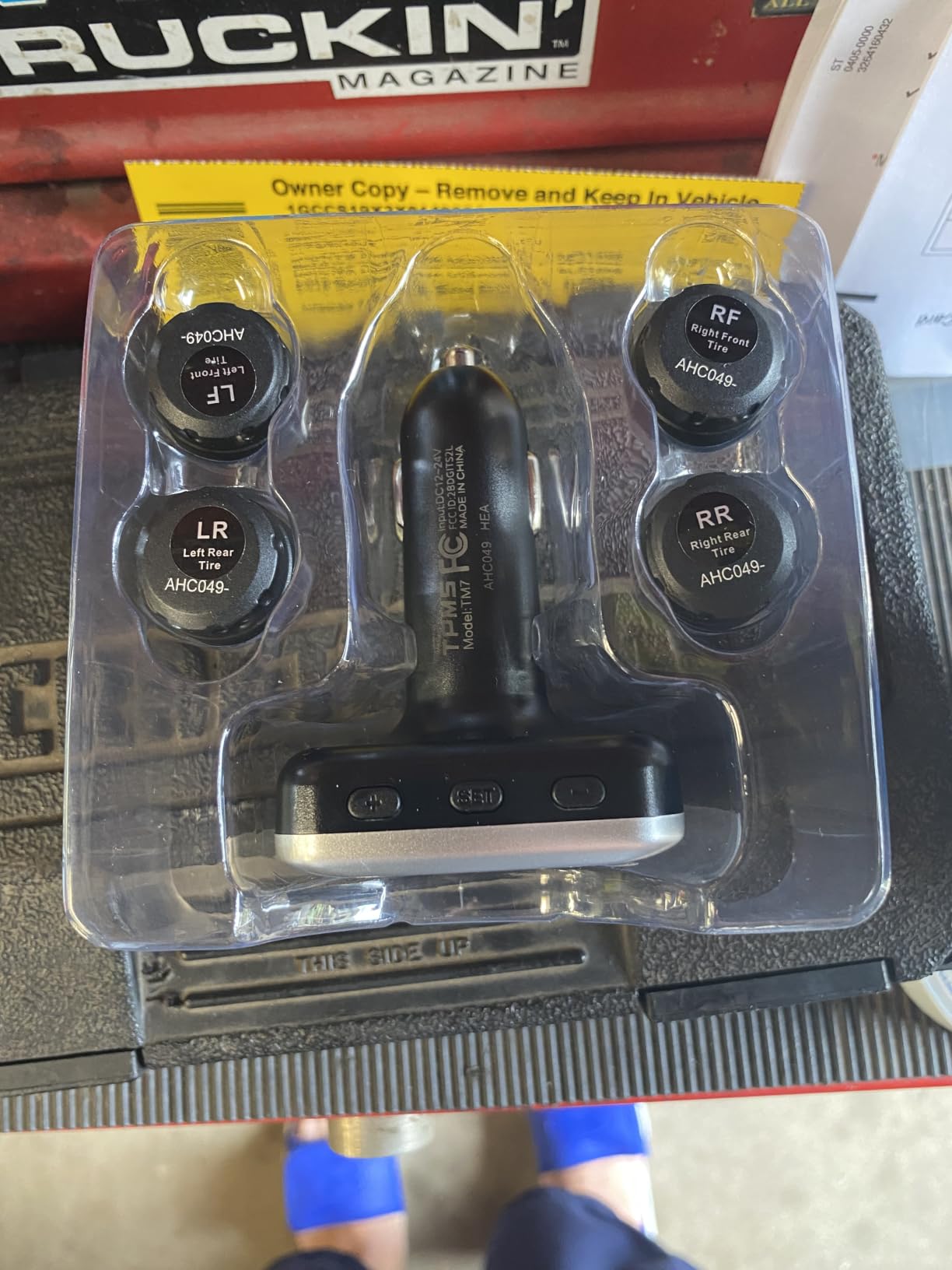 Tymate TM7 RV Tire Pressure Monitoring System, TPMS Set of 4 Sensors | Max. 5 Tires Info Monitoring, Wireless, 6 Alarm Modes, 0-144 PSI, Big Color LCD, Ideal for RV/Truck/SUV/Sedan/Older Vehicles customer photo 2