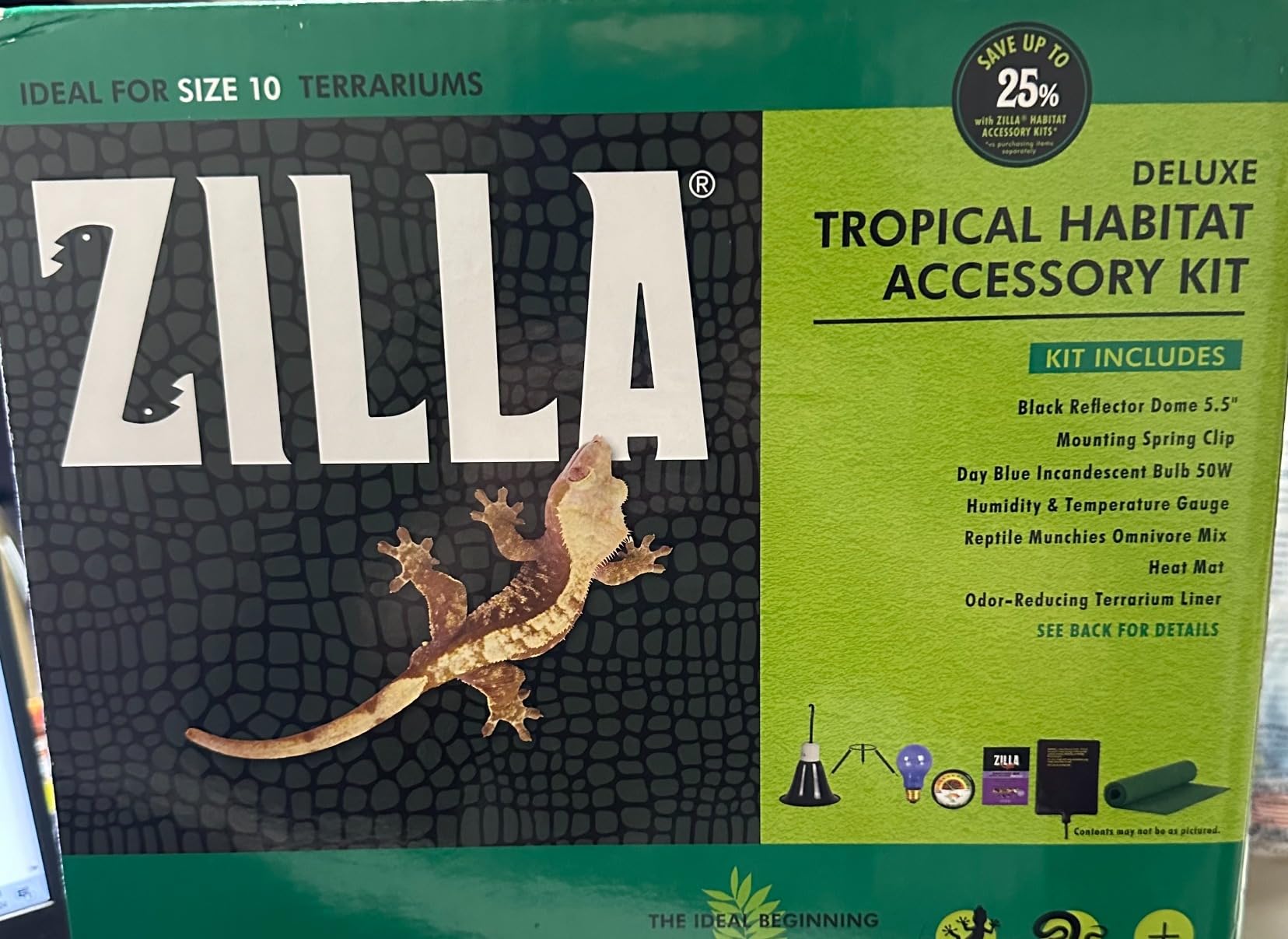 Zilla Bearded Dragon Habitat Accessory Kit, Easy Starter Kit for Bearded Dragons, Includes Lighting, UVB, Heat, Bedding, Humidity, Temperature and Food, Ideal for Habitats 20L - 60 BR Terrariums customer photo 1