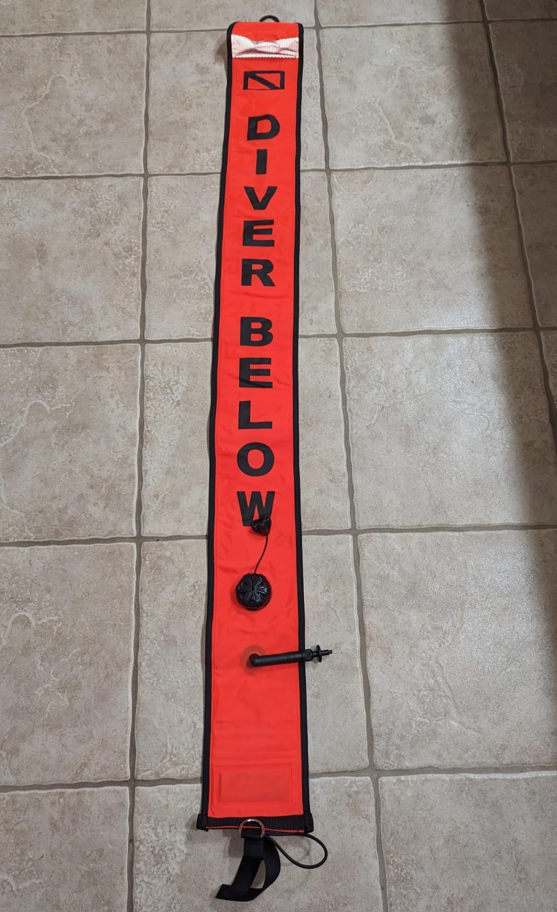 Diving Surface Marker Buoy Set SMB 5ft High Visibility Inflatable Scuba Signal Tube Safety Sausage with 100ft Diving Spool Reel and Clip customer photo 1