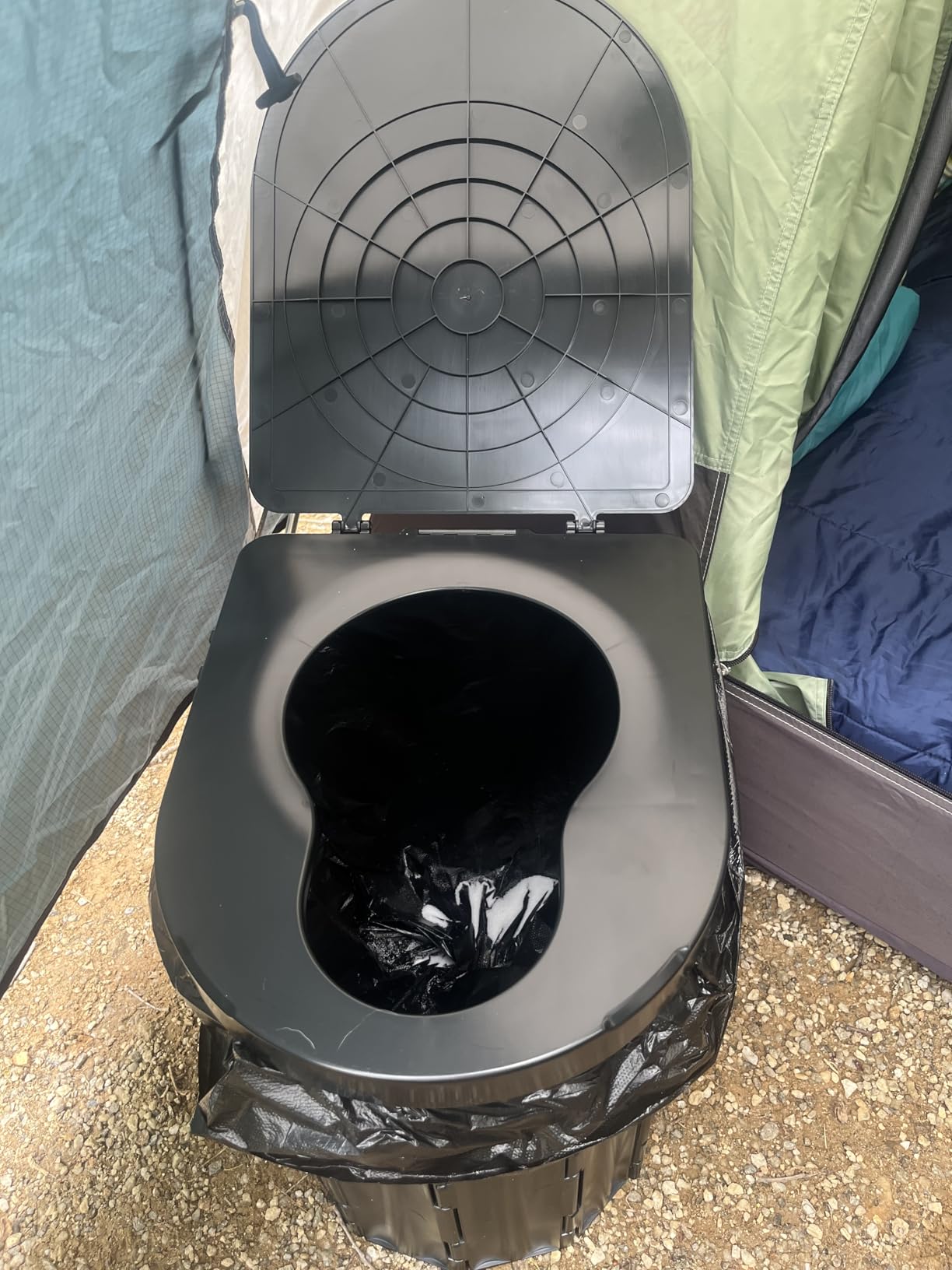 Sckee Camping Toilet, Portable Toilet for Adults, Portable Travel Folding Toilet with Lid and Paper Holder customer photo 1