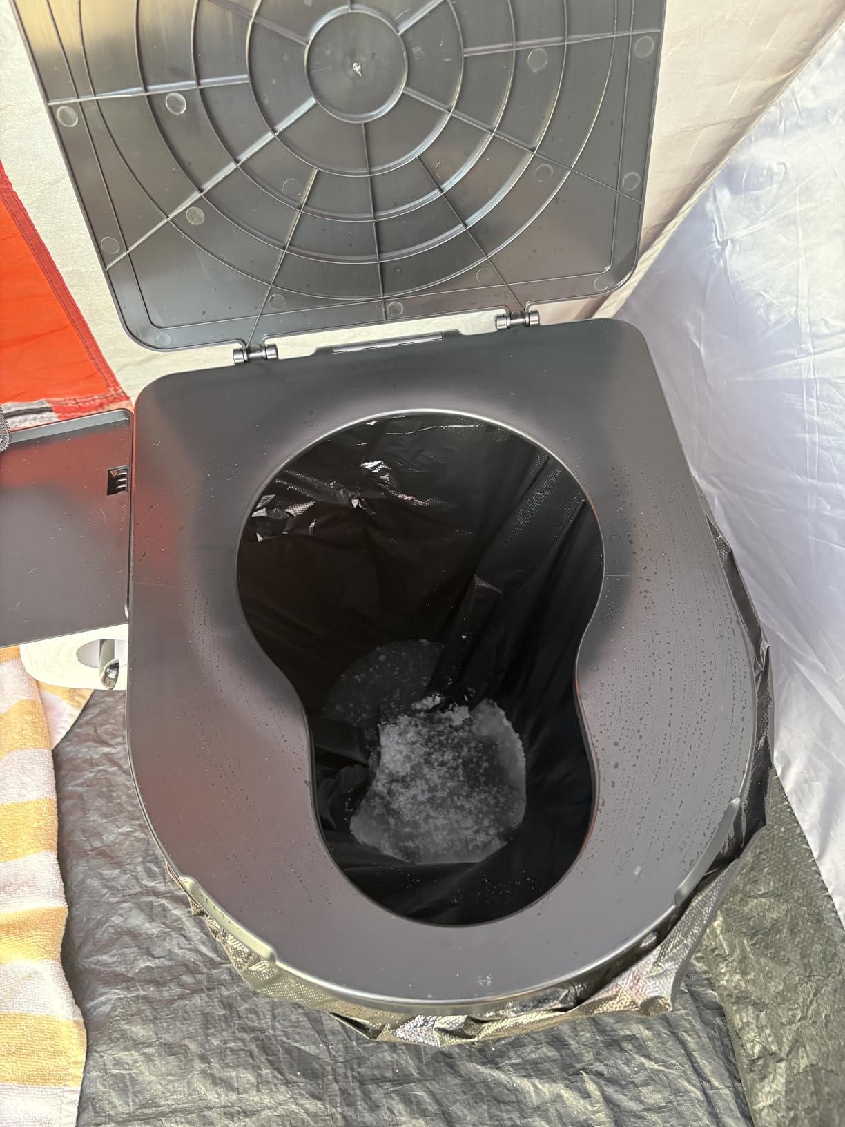 Sckee Camping Toilet, Portable Toilet for Adults, Portable Travel Folding Toilet with Lid and Paper Holder customer photo 2