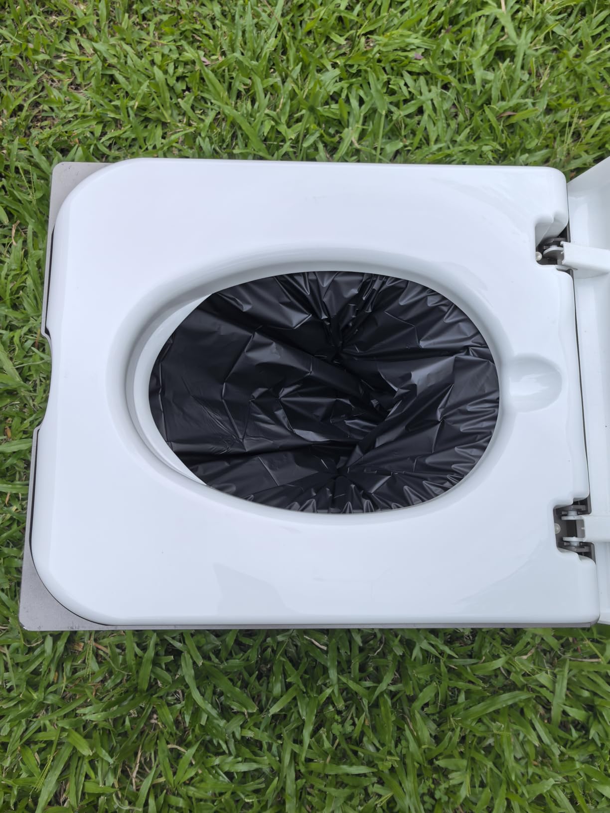 LE-310 Compact Dry Flush Toilet for Van Life and Off-Grid, Gray | Self-Contained rechargeable, Foldable design customer photo 2