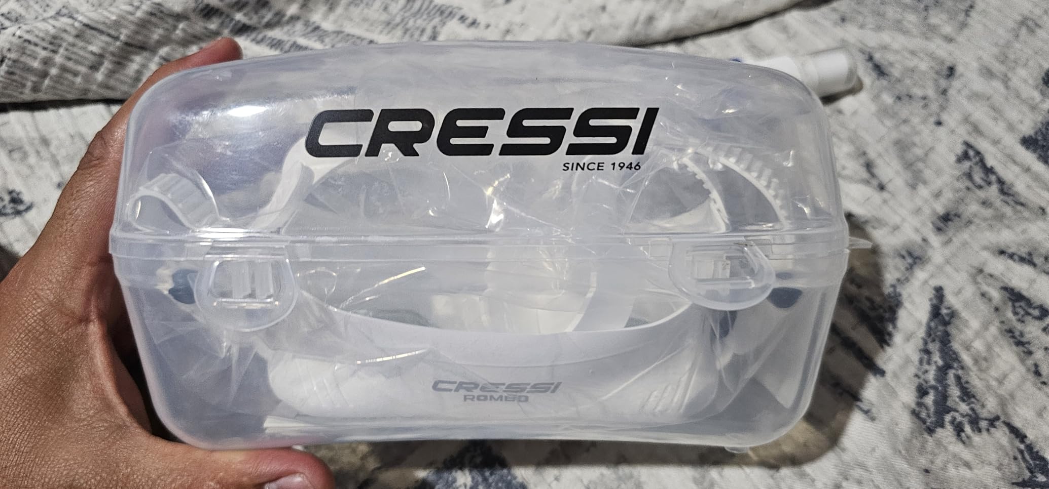 Cressi Low Volume Lightweight Frameless Mask for Spearfishing Freediving - Narrow Fit - Flexible and Sturdy - Rombo: Designed in Italy customer photo 1