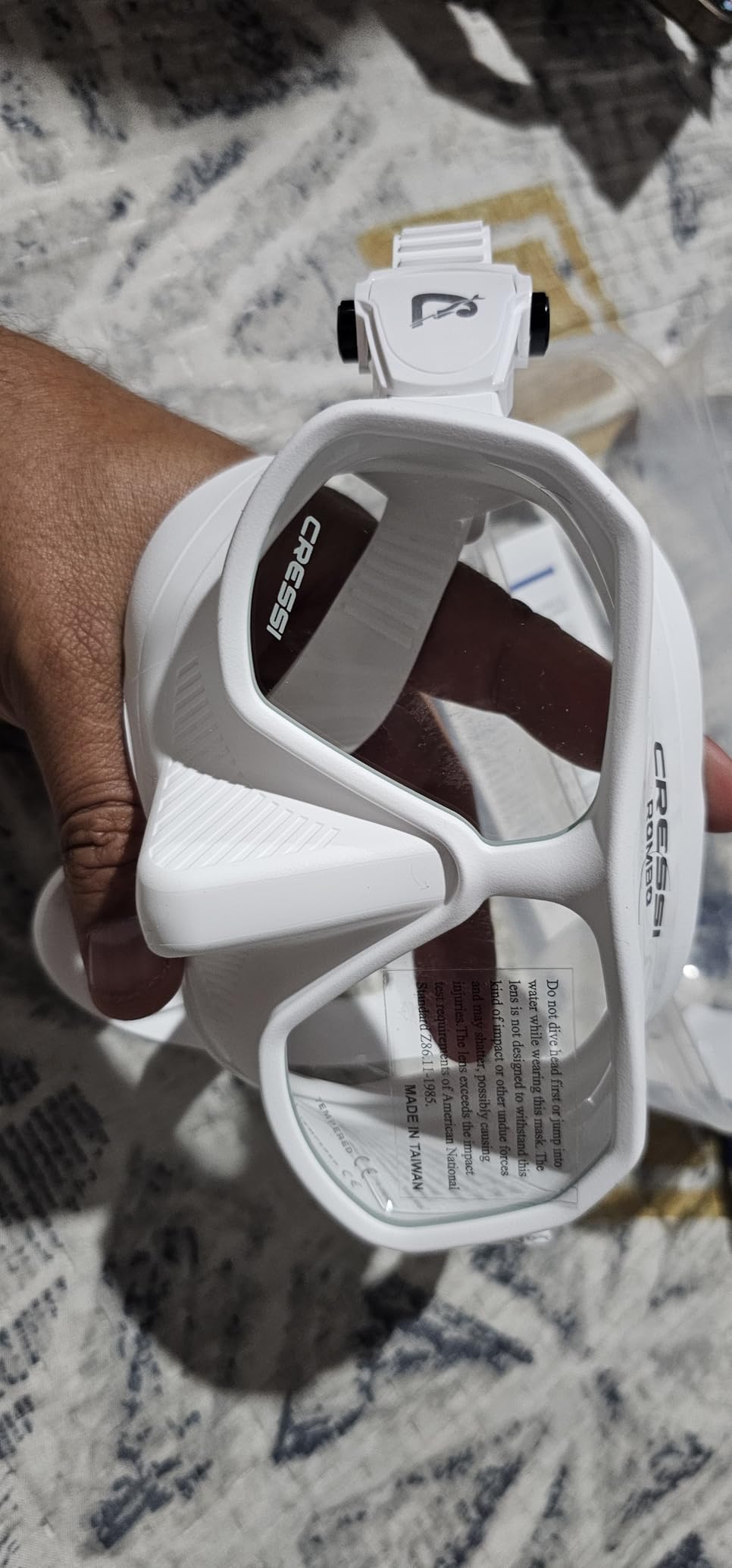 Cressi Low Volume Lightweight Frameless Mask for Spearfishing Freediving - Narrow Fit - Flexible and Sturdy - Rombo: Designed in Italy customer photo 2