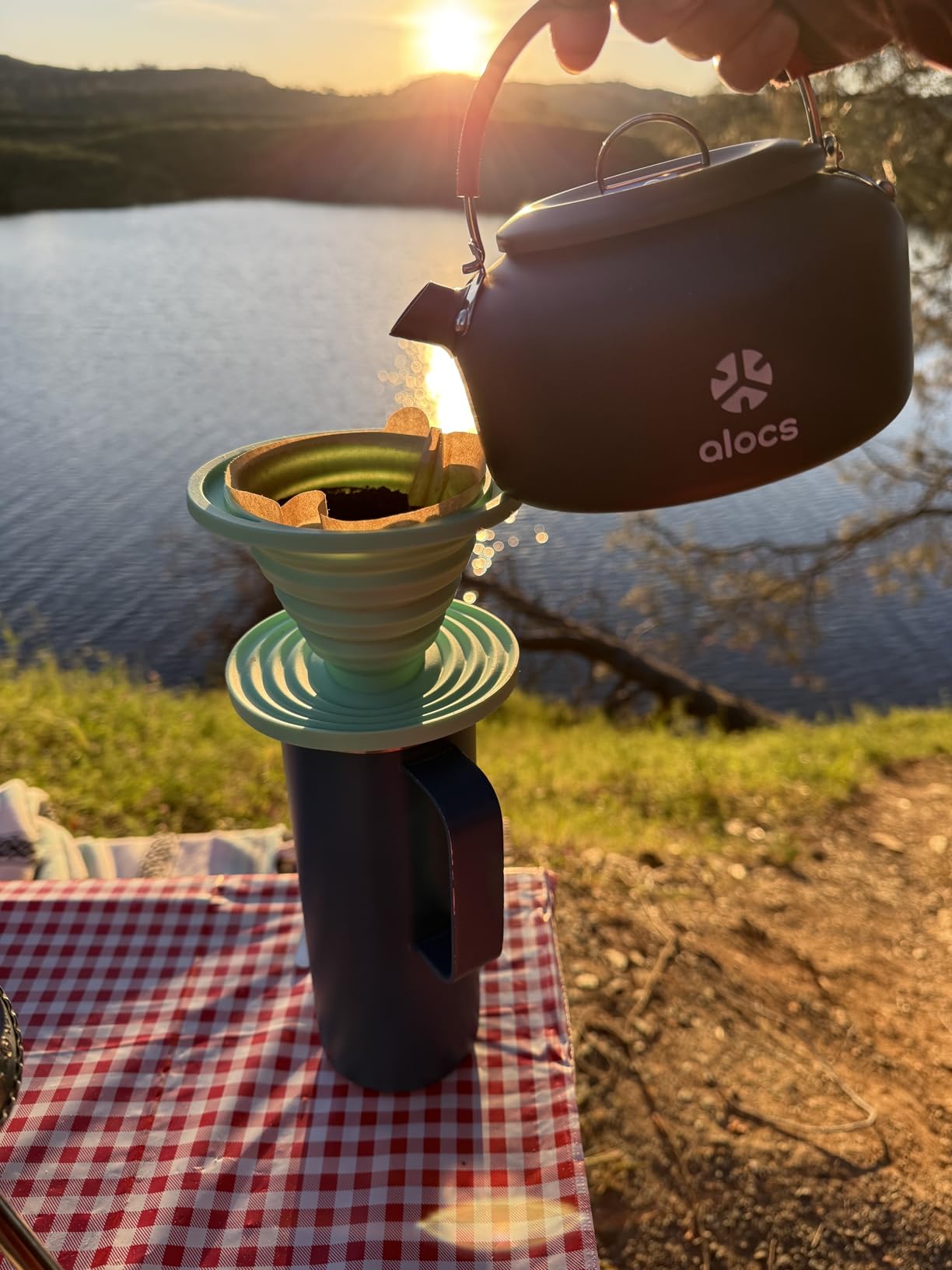 COLETTI Sierra Camping Pour Over Coffee Dripper - Collapsible Pour Over Coffee Dripper - Includes Pack of Paper Filters customer photo 1