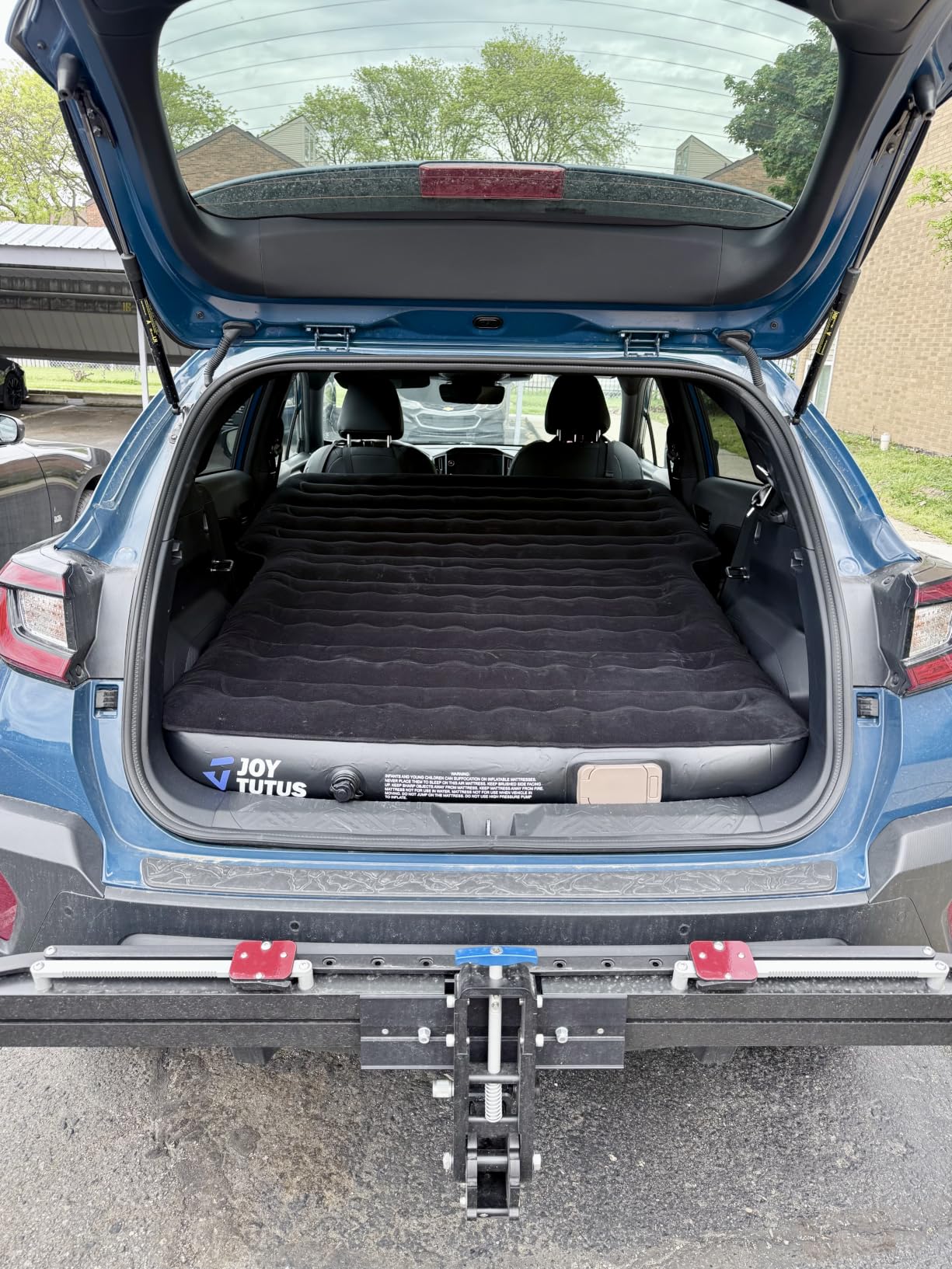Car Rear Seat Mattress Extension Plate, Foldable Back Seat Extender | Portable Mattress for Sleeping, Increase Travel Trunk Space and Car Bed Camping Space for Cars, SUV, Model Y/3, Subaru customer photo 1