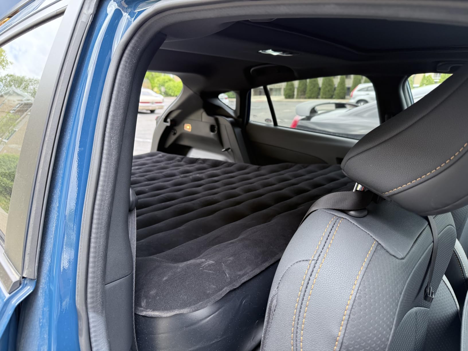 Car Rear Seat Mattress Extension Plate, Foldable Back Seat Extender | Portable Mattress for Sleeping, Increase Travel Trunk Space and Car Bed Camping Space for Cars, SUV, Model Y/3, Subaru customer photo 2