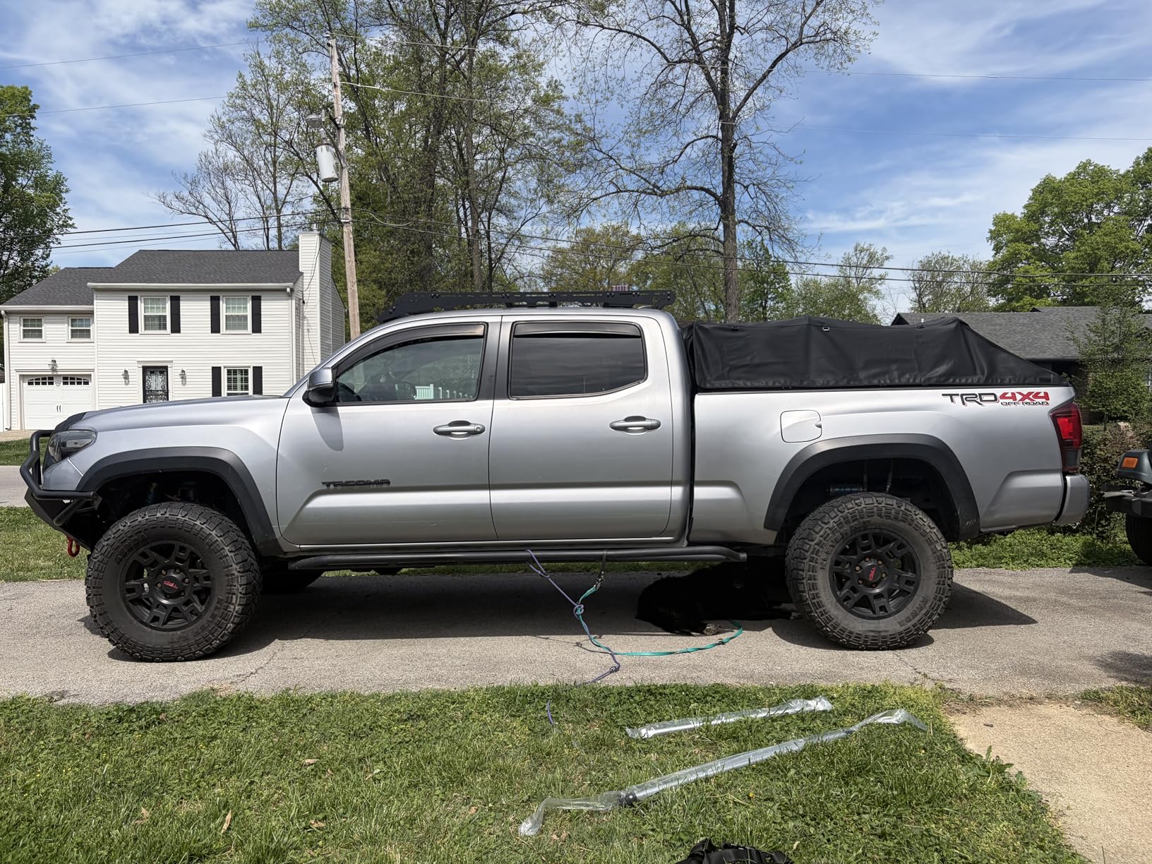 JOYTUTUS Truck Bed Soft Topper Compatible with 2019-2026 Ram 1500 with 5.5ft Bed (w/o RamBox) & Silverado Sierra 1500 with 5.8ft Bed Foldable Camper Shell Truck Top customer photo 2