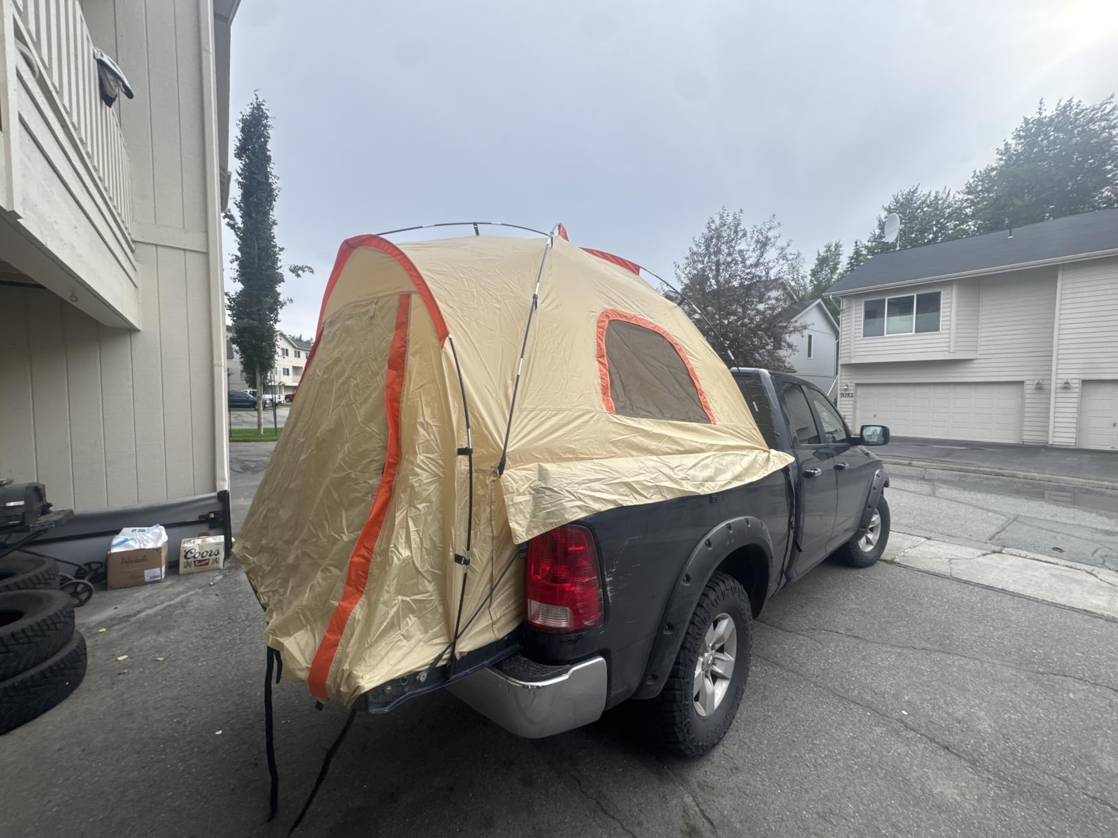 Pickup Truck Tent with Awning Shade, Waterproof PU5000mm Oxford for 5.5-6.3 FT Truck Bed for Camping Travel Outdoor Activities customer photo 2
