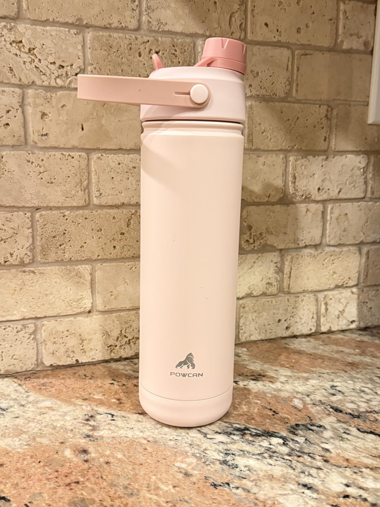 POWCAN 26 oz Insulated Water Bottle with 2-in-1 Straw and Spout Lid, Keep Cold 24H, Leak-Proof, Fits in Car Cup Holder, Stainless Steel Water Bottle for Sports, Travel, and School (Dark Knight) customer photo 2
