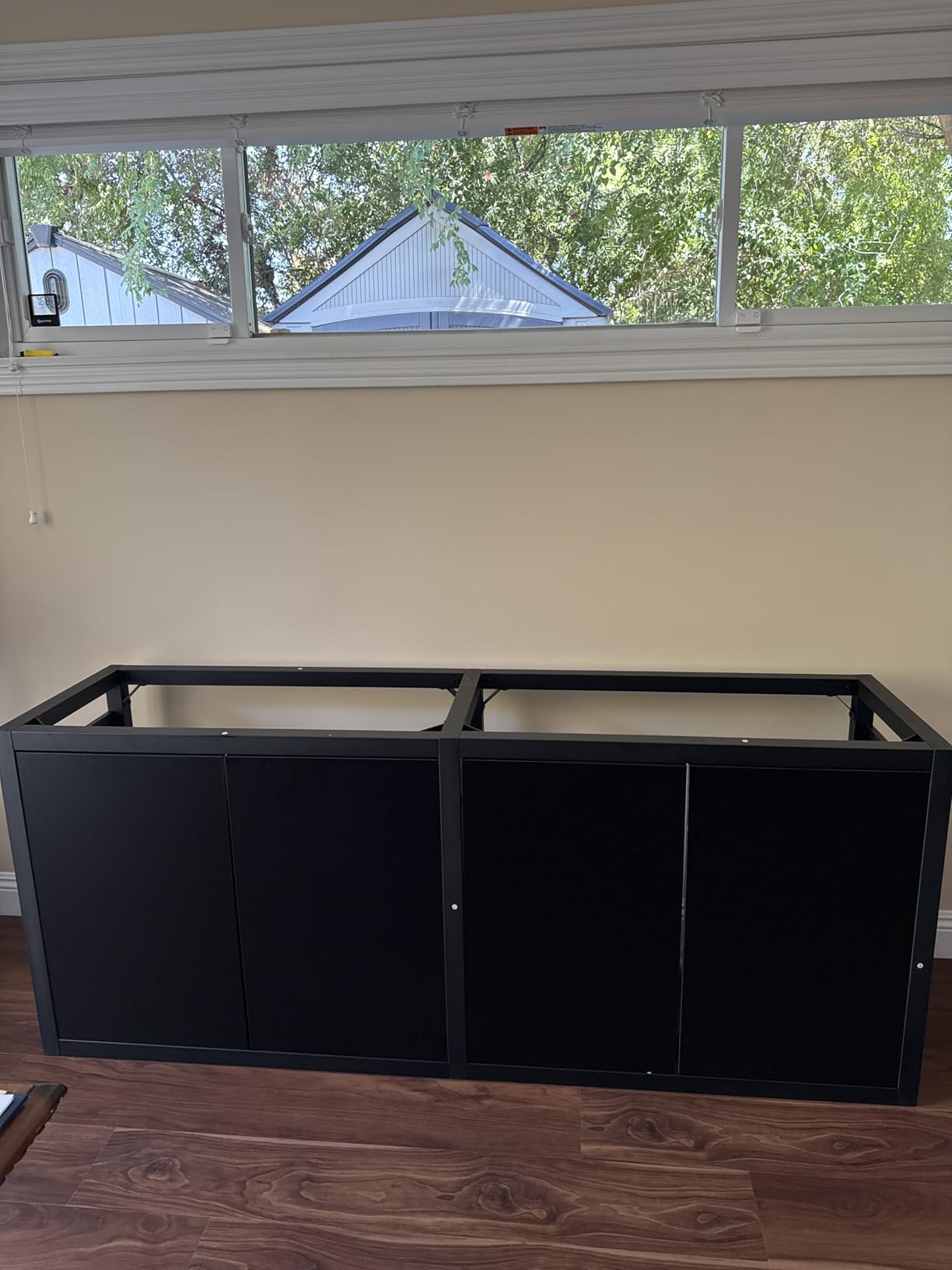 GDLF 125-150 Gallon Fish Tank Stand, Heavy Duty Metal Aquarium Stand with Power Outlet and Cabinet for Fish Tank Filters and Accessories,72.8