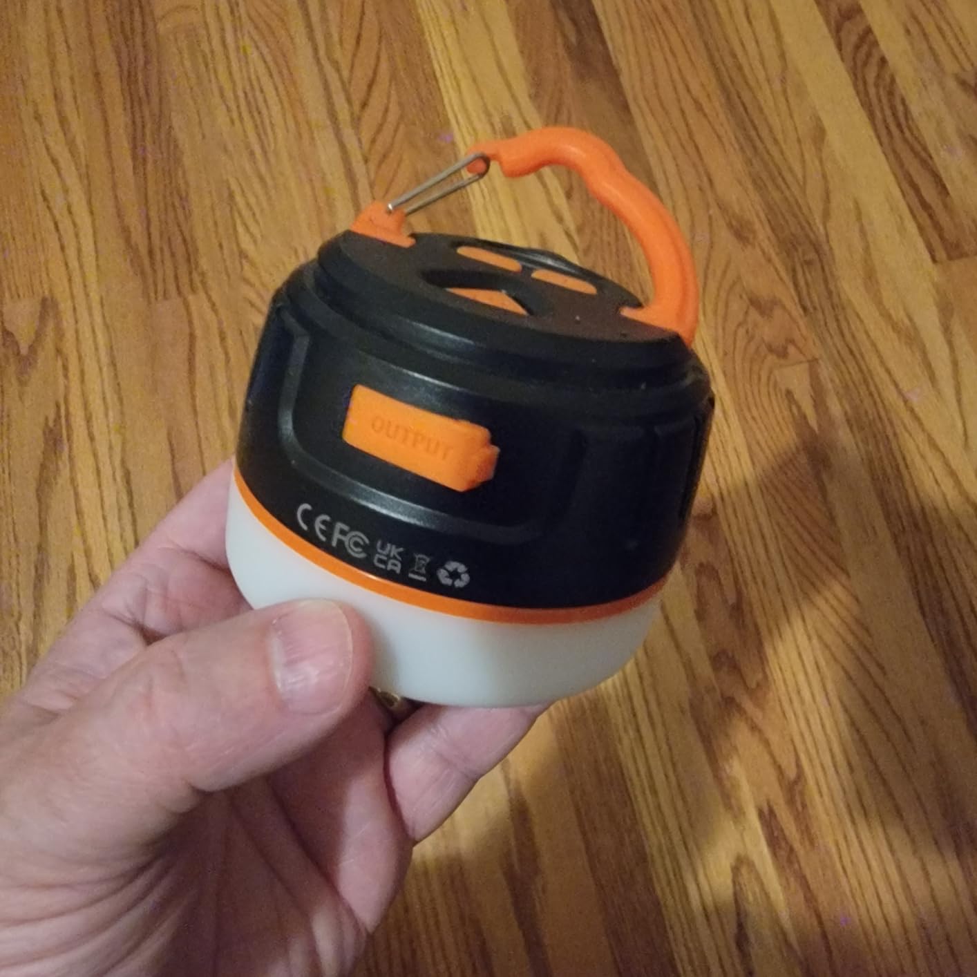 Yonktoo Camping Lantern Rechargeable, 300H Runtime, 6400mAh, IPX5 Waterproof Tent Light for Camping, Hiking, Power Outages, Home, Emergency - Standard Edition, Orange customer photo 2