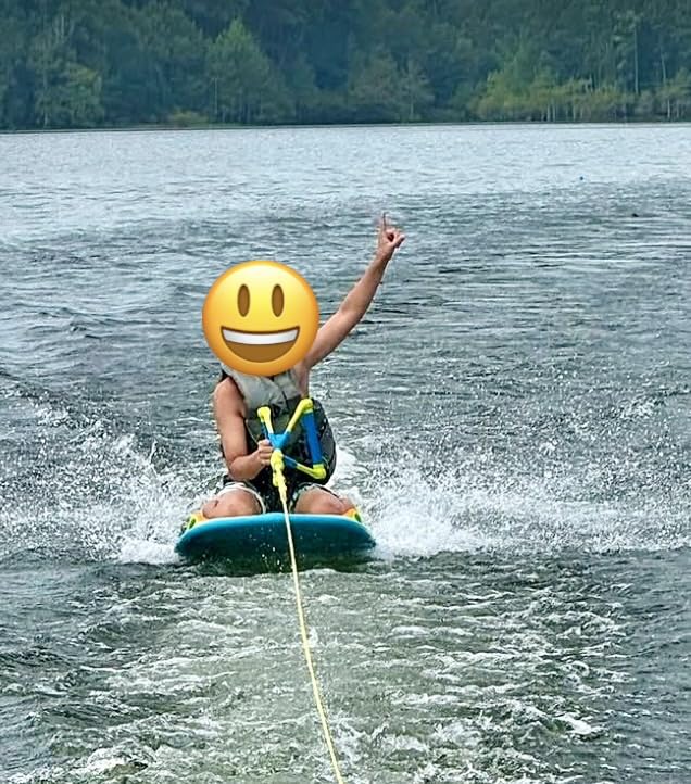 You Got This 260 Board and Handle Combo with EVA Foam Padding, All-in-One Kneeboard, Wakeboard, Wakeskate, and Wakesurf Board for Kids, Teens, and Adults, 51.7