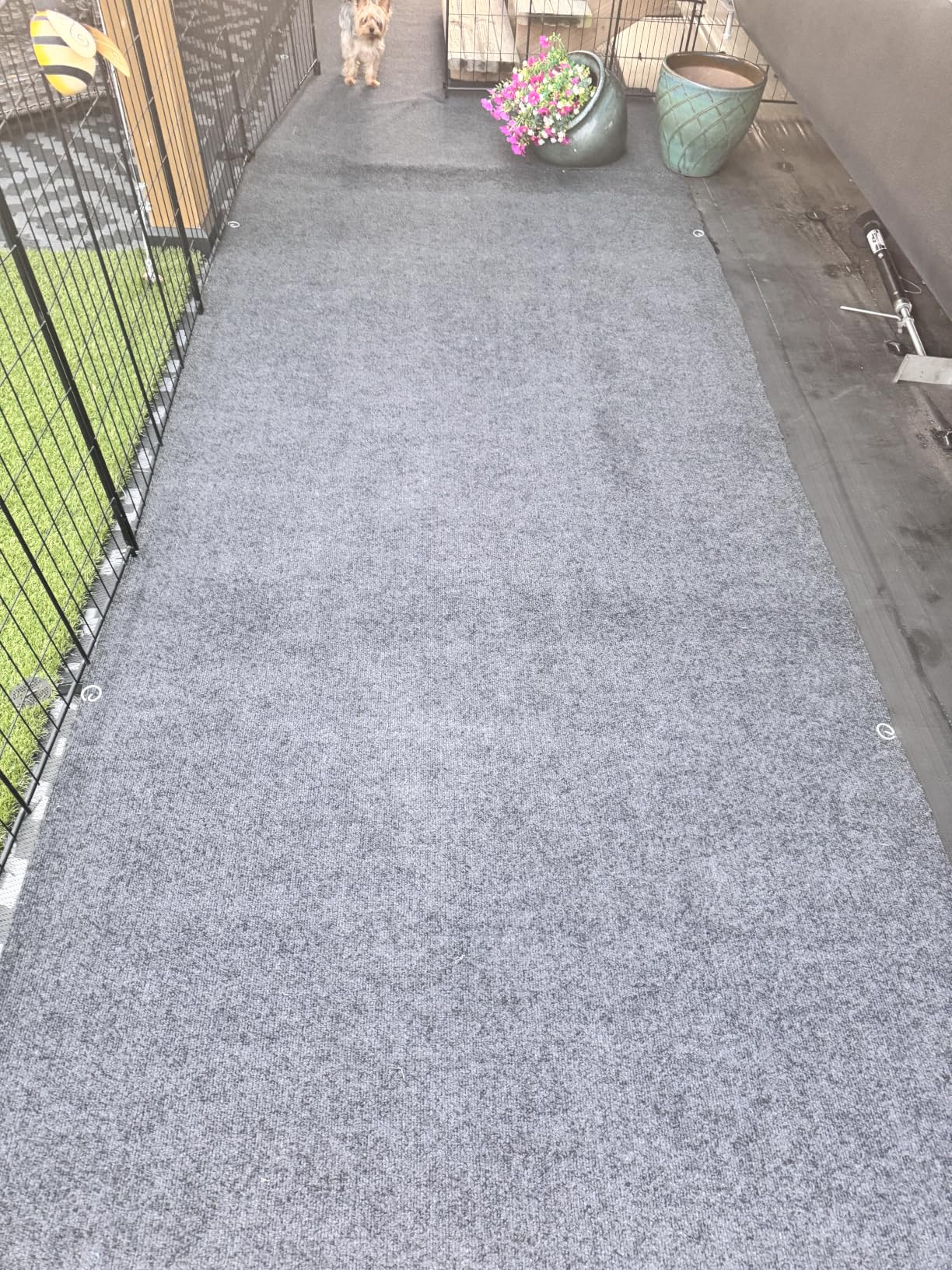 Grefinity Marine Carpet, 5 FT x 15 FT Smoke Gray Indoor Outdoor Carpet | 0.2