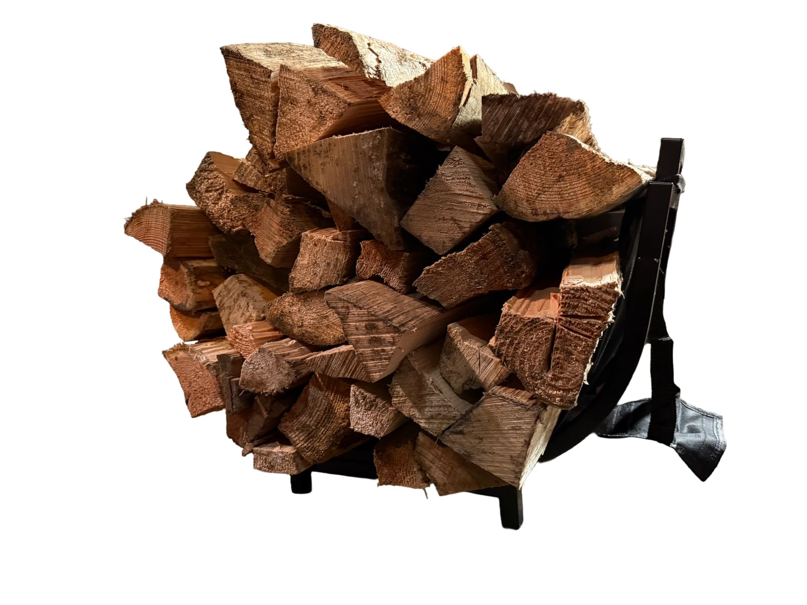 Elbourn Firewood Rack, 24 Inch Indoor Fireplace Log Holder with Carrier, Thickened Metal Rustproof Wood Storage Rack customer photo 1