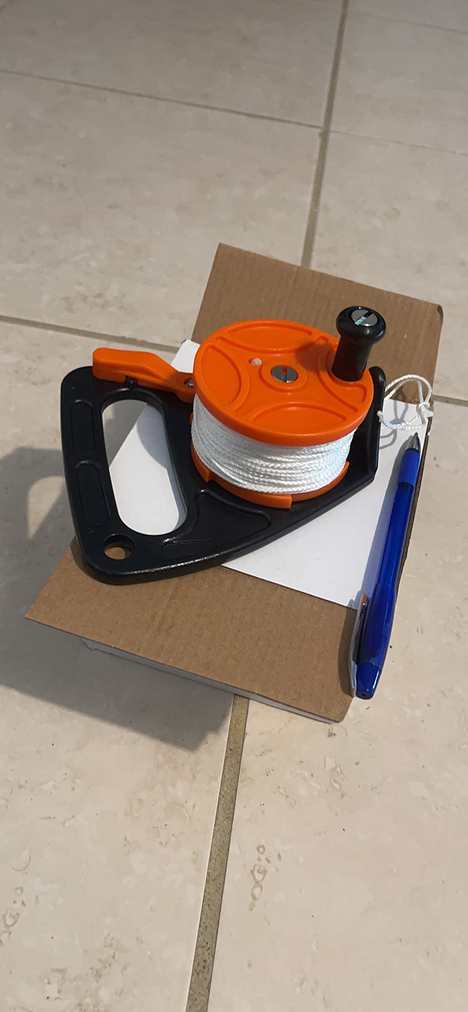 Scuba Diving Reel 150FT, Kayak Anchor Reel with Thumb Stopper | 150ft Strong Nylon Line, Easy Control Dive Reel, Easy Handling with Gloves for Scuba, SMB, Kayak Anchor, Cave & Wreck Diving customer photo 2