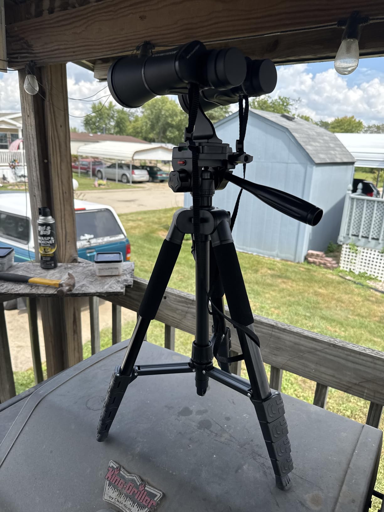 Binocular Tripod, 72” Spotting Scope Tripod Stand with Binocular Adapter and 2 QR Plates, Travel Camera Stand with Phone Holder/Carry Bag, Compatible with Binoculars/Spotting Scope/Camera/Phone customer photo 1