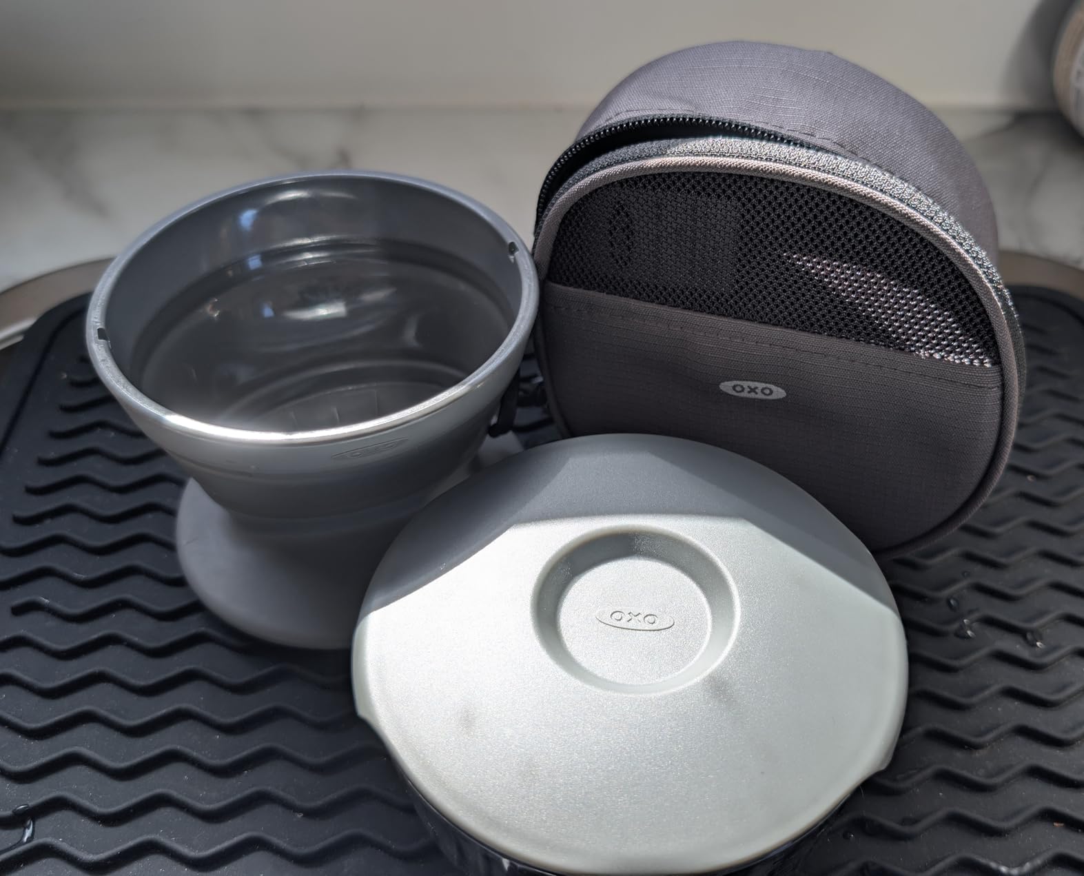 OXO Brew Collapsible Pour-Over Travel Coffee Maker with Storage Case | Portable coffee maker for camping, backpacking, and on-the-go, fits different mug sizes, compact, stores neatly in case customer photo 1