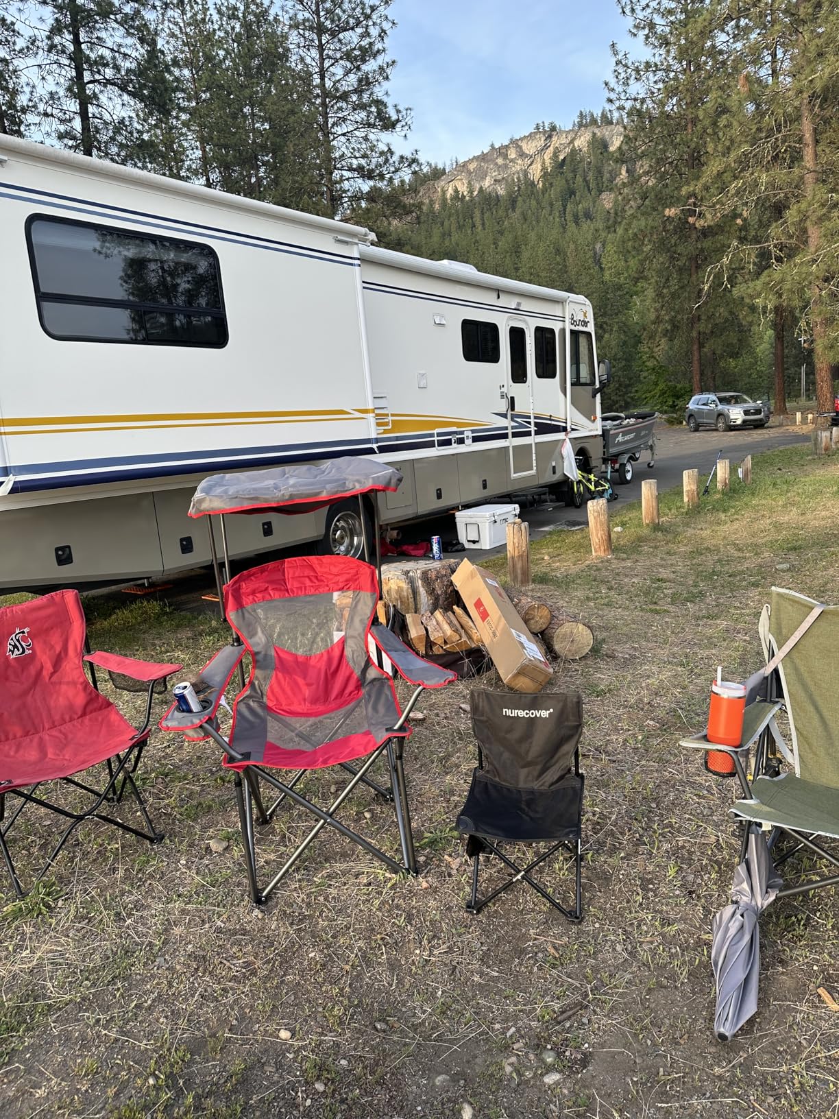ALPHA CAMP Heavy Duty Canopy Camping Chairs with Adjustable Sunshade | Heavy duty 400 LBS, Steel Frame, Sturdy, Ergonomic, 600D Oxford fabric, Phone holder Cup holder, Carry Bag, Easy to set up customer photo 1