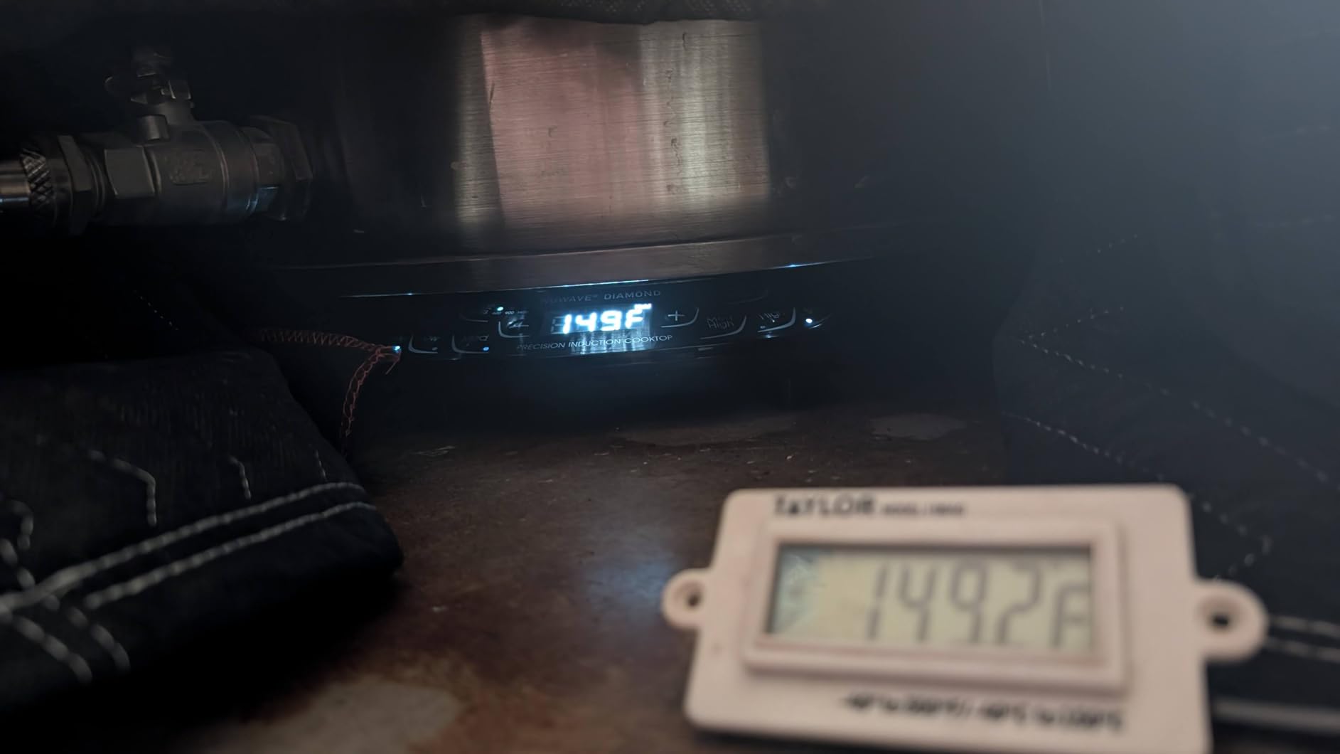 Nuwave Portable Induction Cooktop Diamond with Probe, 100°F to 500°F | Advanced Countertop Burner, 91 Temps, 12