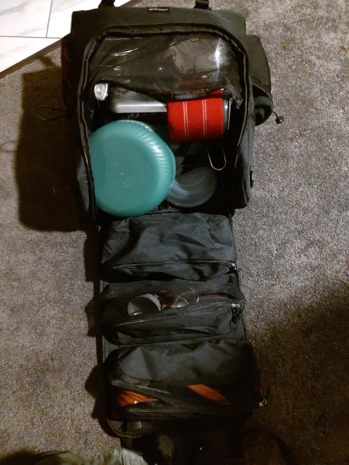 Camp Kitchen Organizer with Hanging Storage & Paper Towel Holder | Create an organized camp kitchen with hanging storage and paper towel holder for cookware, utensils, spices and essentials. customer photo 1