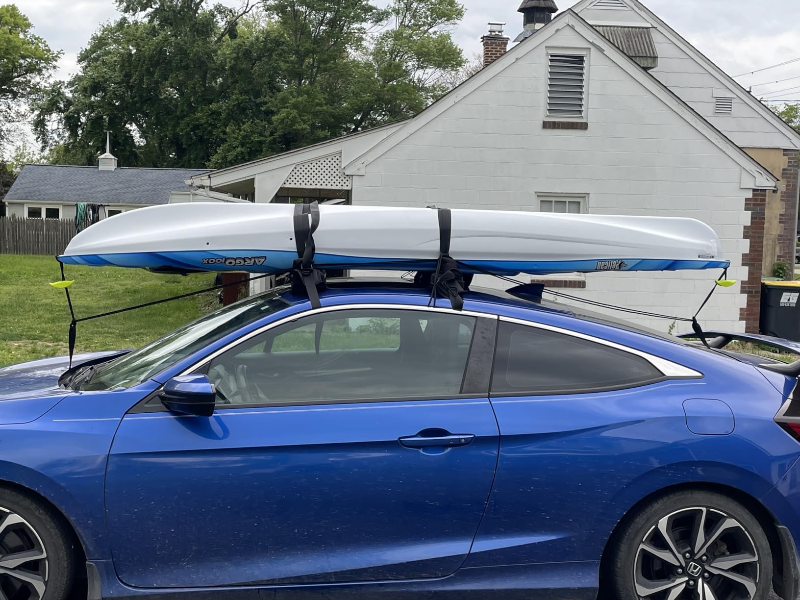 Abahub Soft Roof Rack Pads with 2 Tie Down Straps, 2 Tie Down Ropes, 2 Hood Loops and Storage Bag, for Surfboard, Kayak, Canoe, Heavy Duty Universal Car Roof Racks System customer photo 1