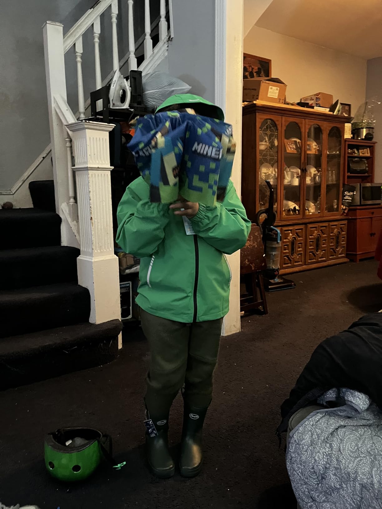 Boys Girls Waterproof Rain Jacket Lightweight Windbreaker Hooded customer photo 2