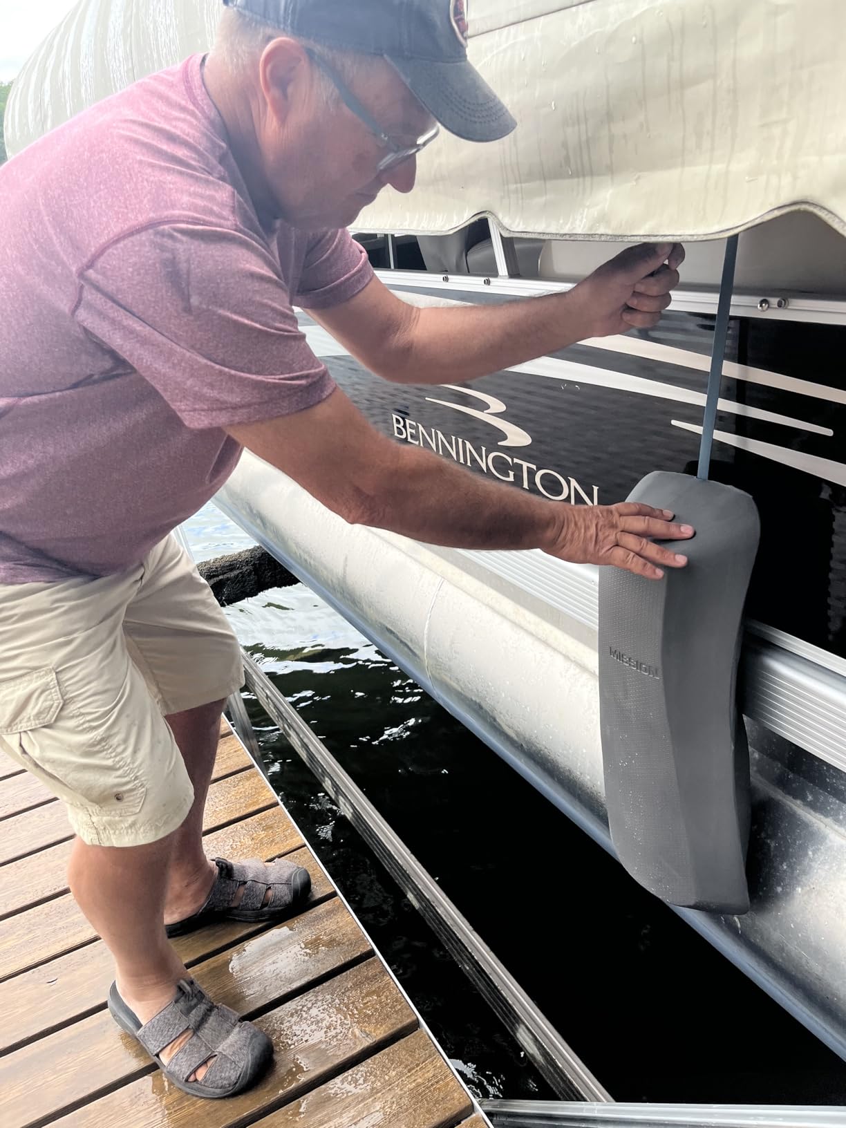 MISSION Boat Gear Maven Pontoon Boat Fenders Pack of 2, Premium Pontoon Bumpers for Docking Set with Secure Fit Lip and Integrated Strap, Non Marking Closed Cell Foam Dock Protection customer photo 2