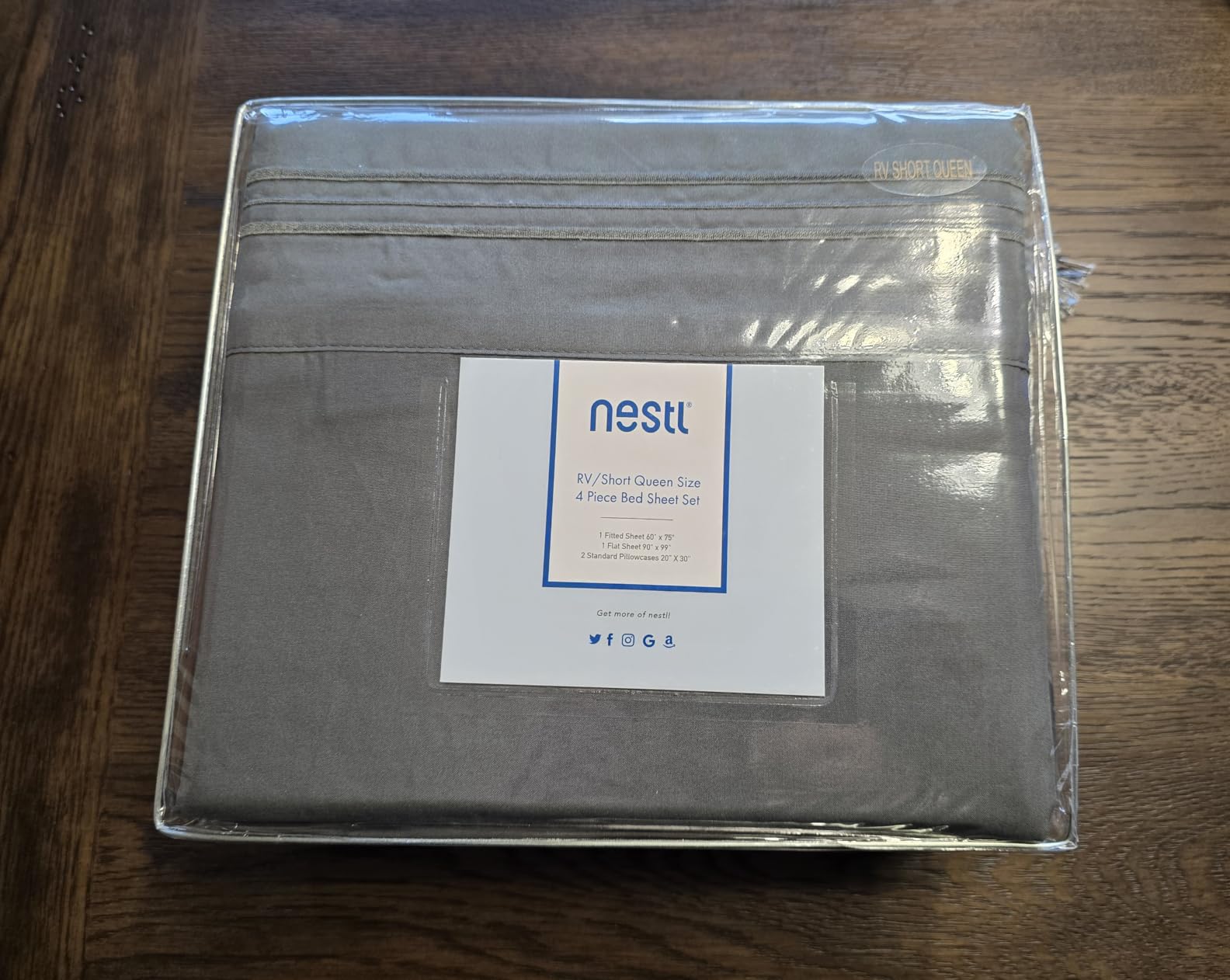 Hearth & Harbor Short Queen Sheets for RV, Dark Grey RV Queen Sheets, Silky Soft 1800 Microfiber Bed Sheet for Camper, 4 Piece RV Bedding with Pillowcases customer photo 2