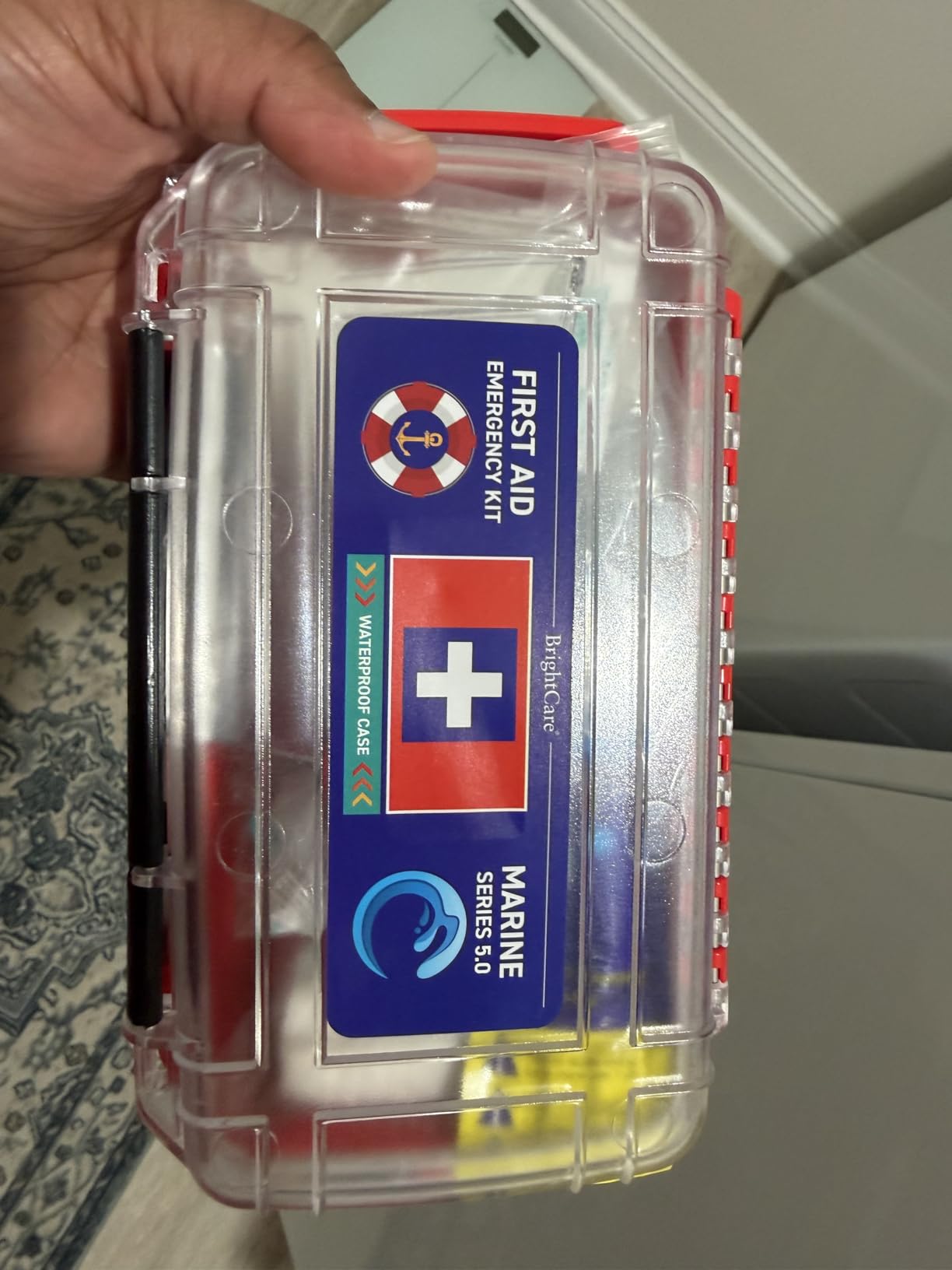 Marine Waterproof First Aid Kit for Boat, Kayak, Sailing & Beach | Floating Hard Case, Emergency Medical Supplies, Survival Gear & Safety Essentials customer photo 2