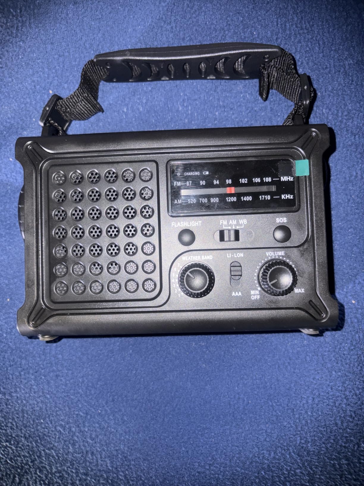 Emergency Weather Radio with Large Solar Panel, Efficient Hand Crank & Real 12000mAh Battery | AM/FM/NOAA Bands, LED Flashlight, Reading Lamp, SOS Alarm customer photo 1