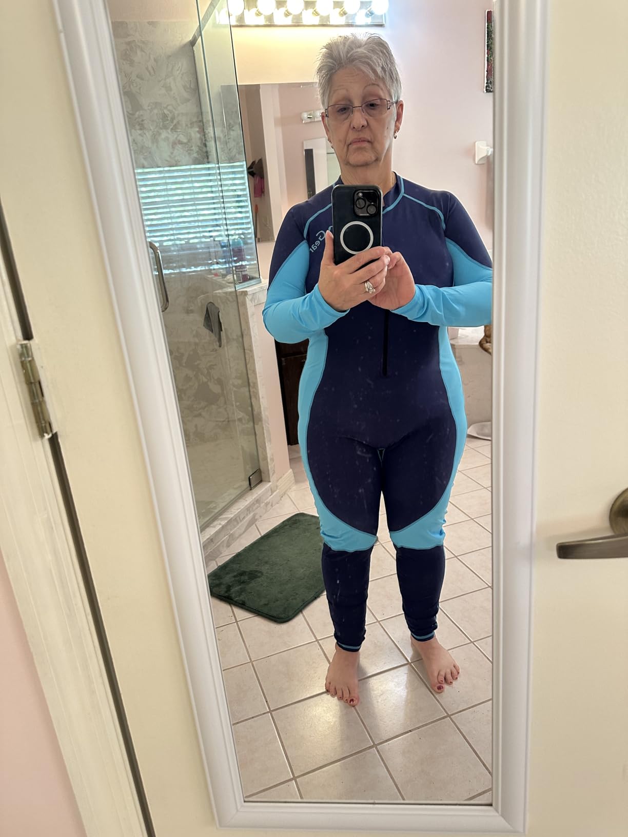 OMGear Dive Skin for Women Men Snorkel Suit Full Body Swimsuit Quick Dry Thin Diving Suit UV Protection Rash Guard Long Sleeve Swimwear Swimming Kayaking Snorkeling Gear customer photo 1